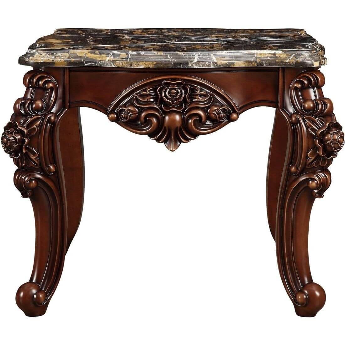 Forsythia End Table w/Marble Top