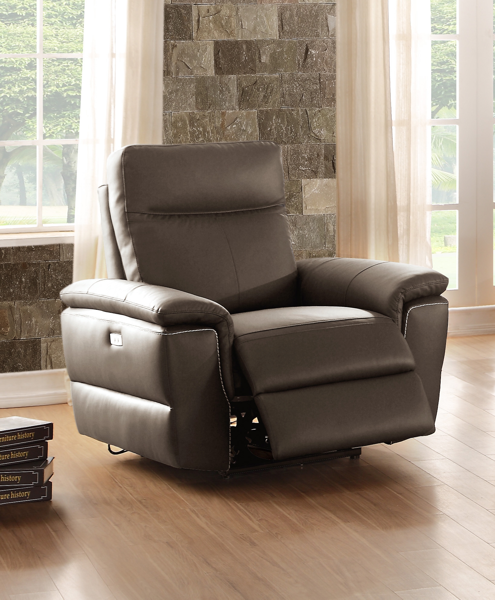 Olympia Leather/Bi-Cast Vinyl Power Recliner Chair