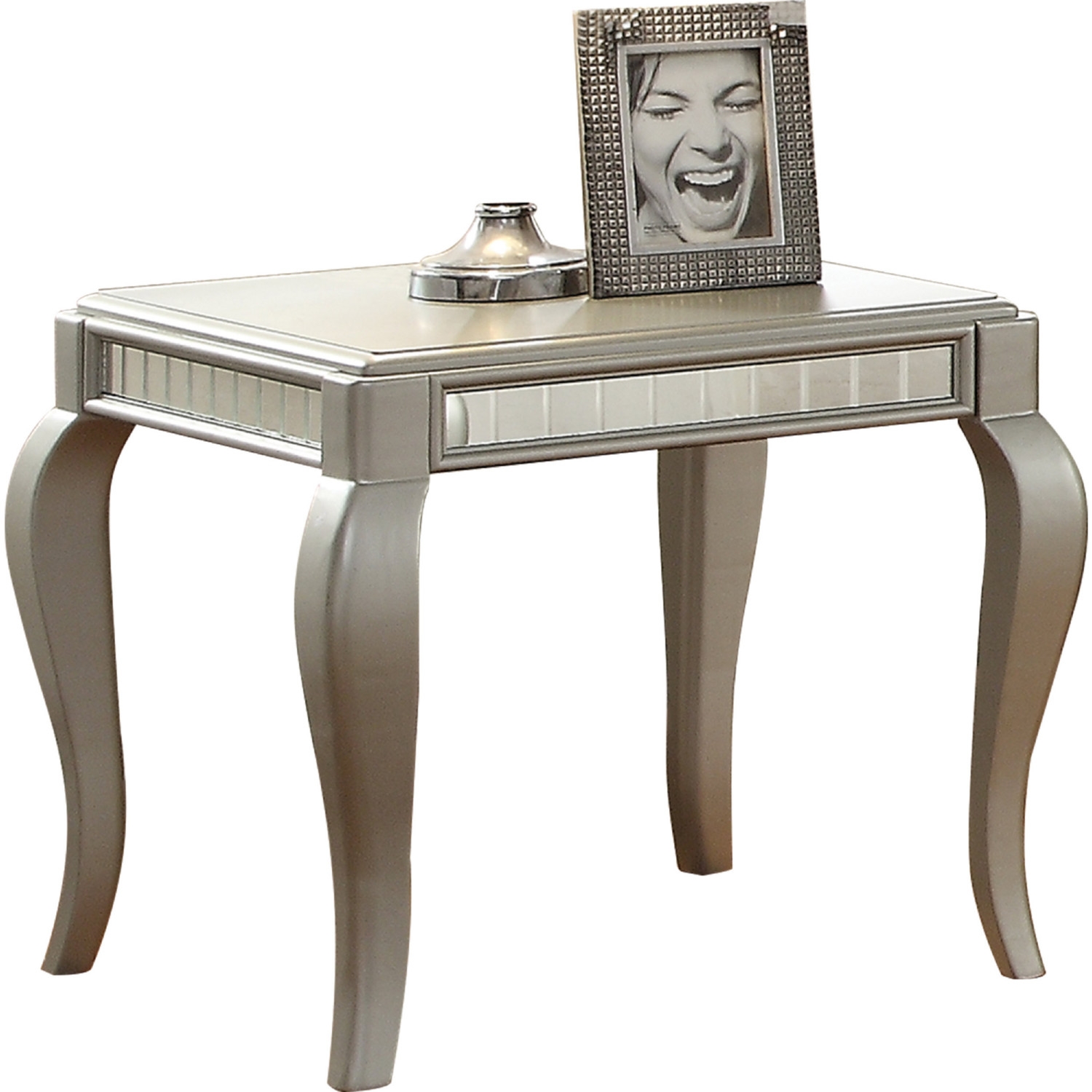 Francesca Wood/Mirror Rectangular Coffee Table Set