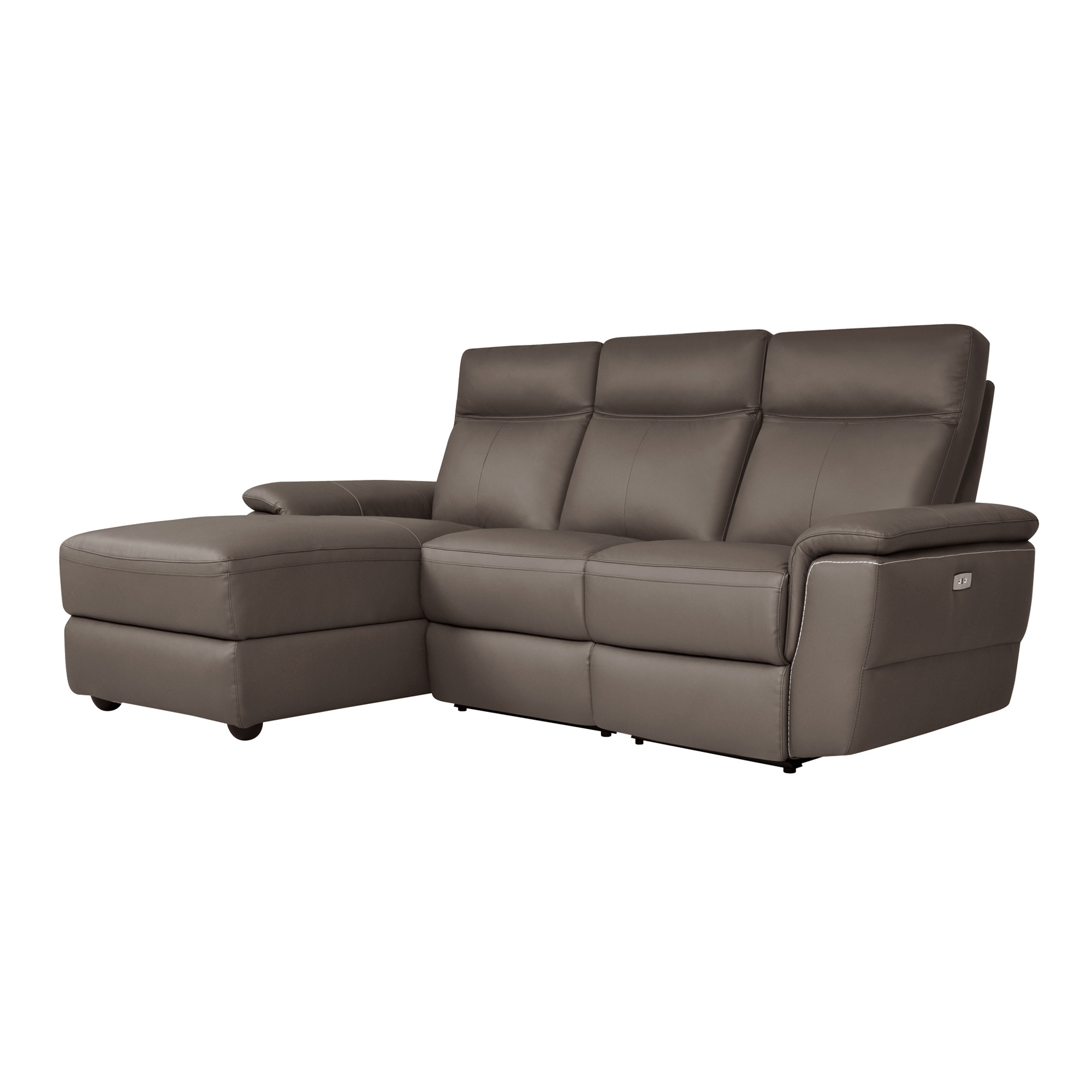Olympia 3-Piece Leather/Leatherette Power Reclining Sectional