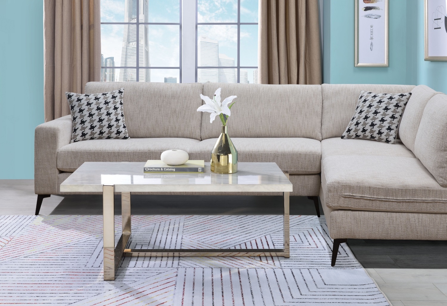 Feit Faux Marble Coffee Table Set