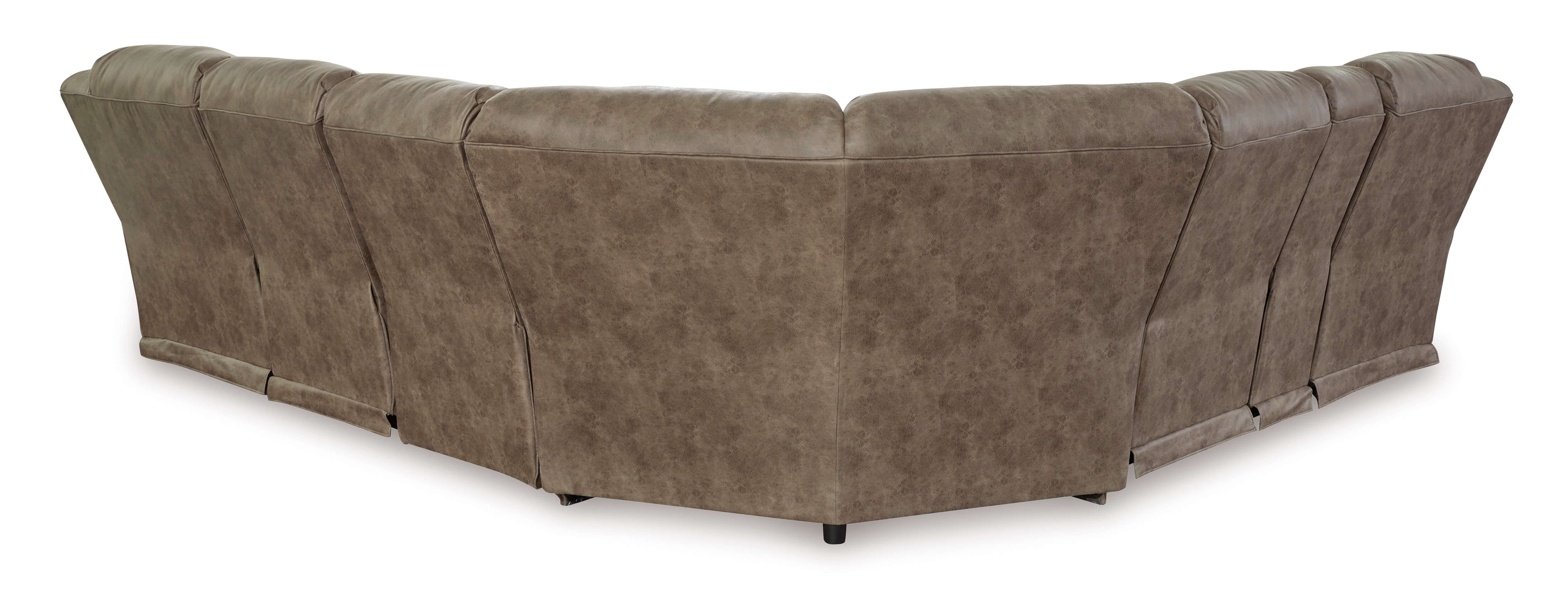 Ravenel 4-Piece Polyester/PU Power Reclining Sectional Sofa, Left Arm Facing