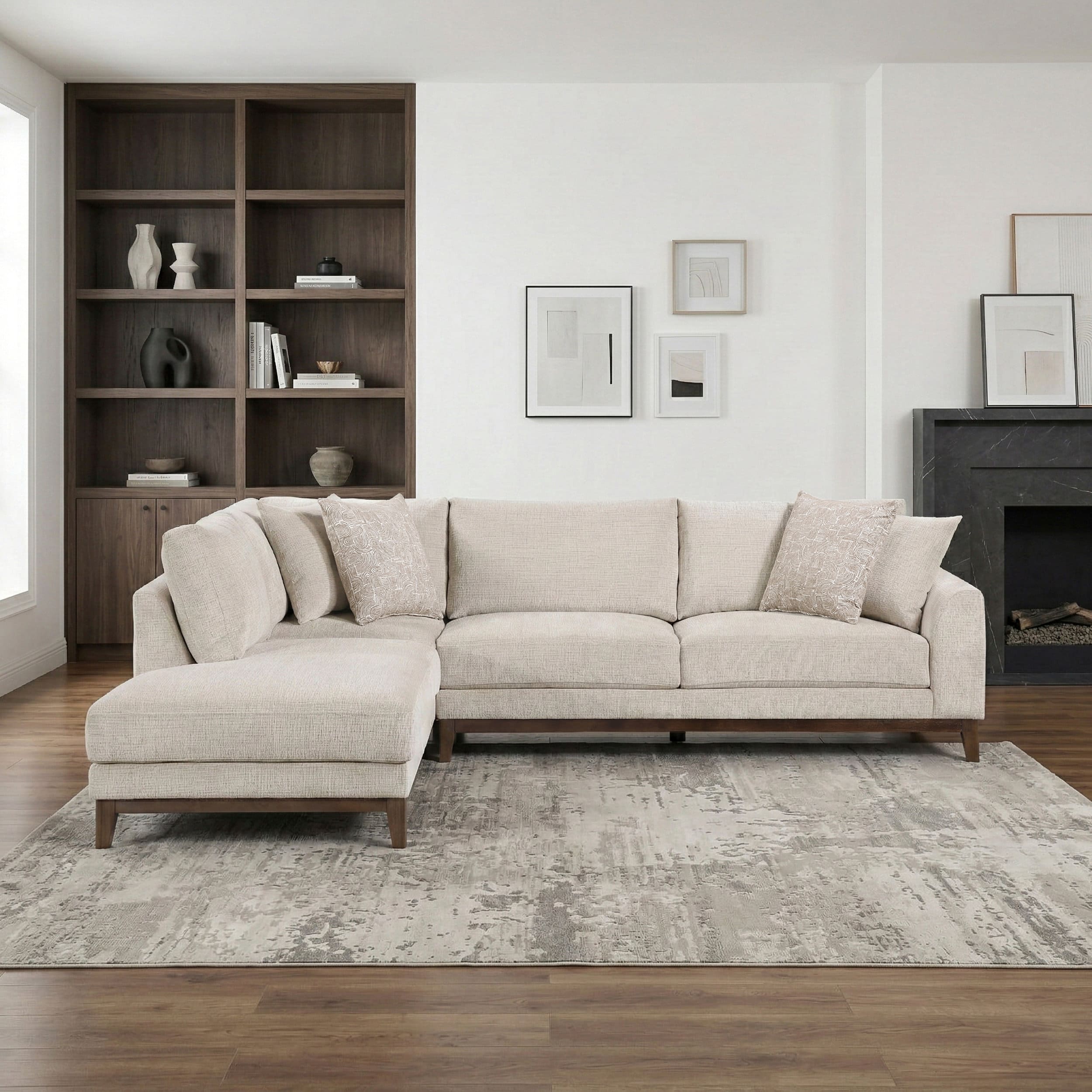 8312 Fabric 2-Piece Sectional Sofa with Left Chaise