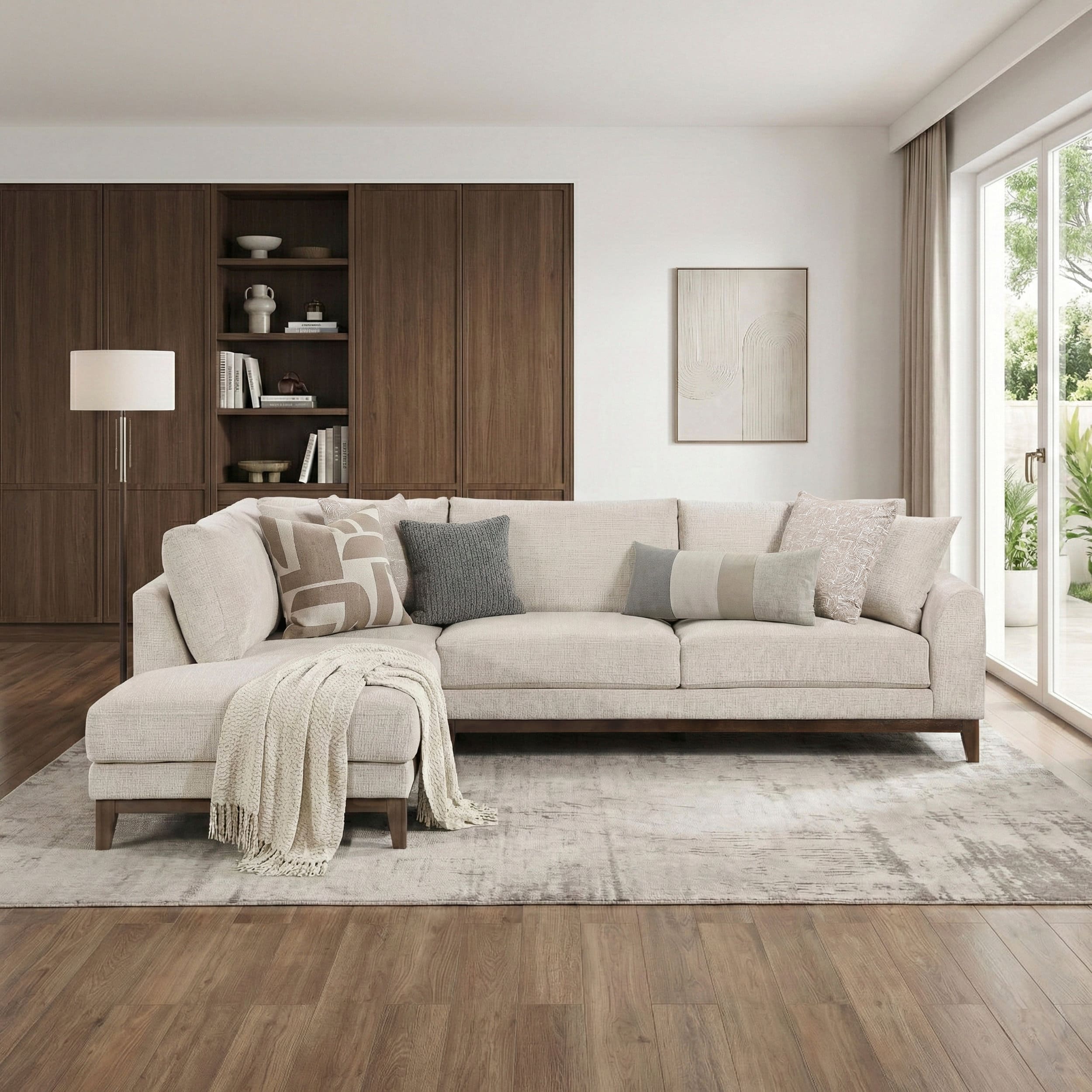 8312 Fabric 2-Piece Sectional Sofa with Left Chaise