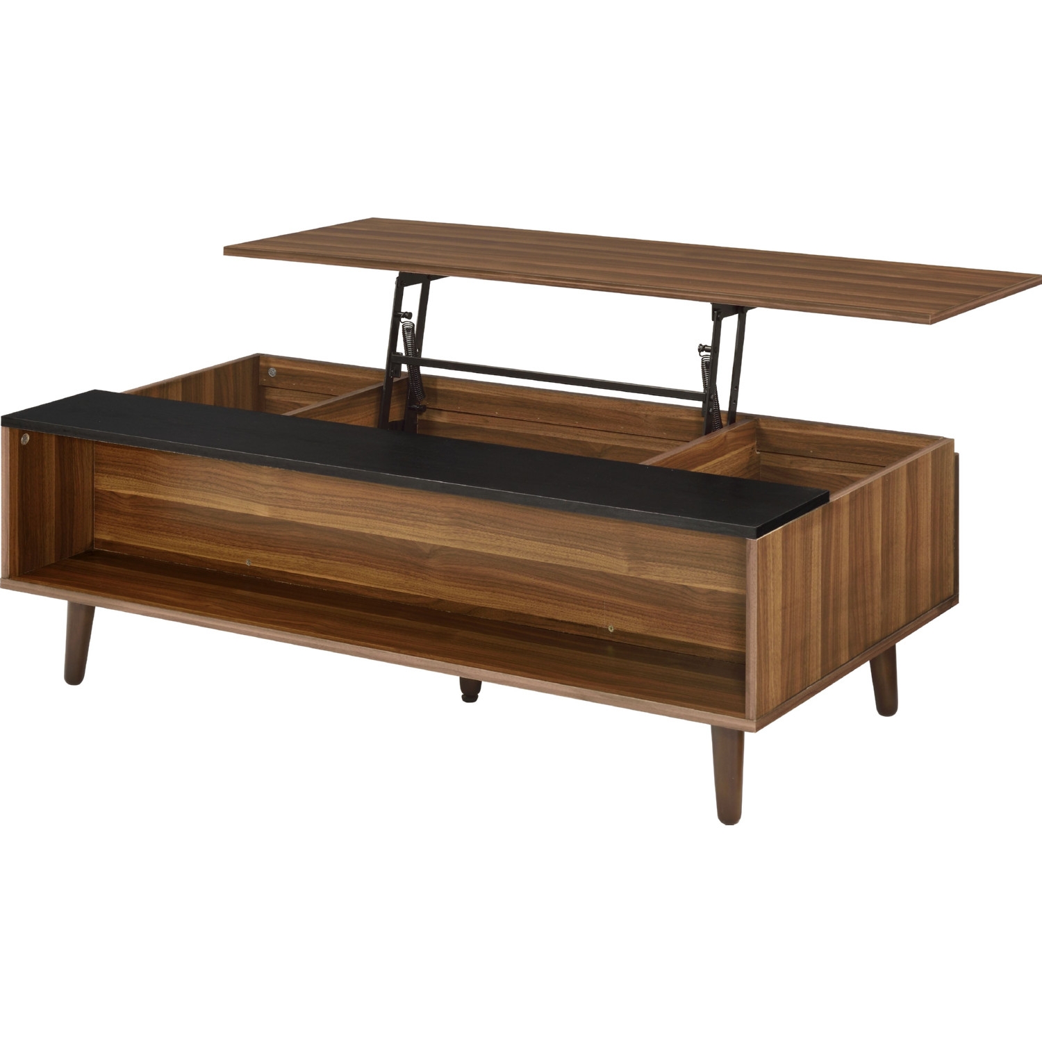 Avala Wood Rectangular Storage Lift Top Coffee Table