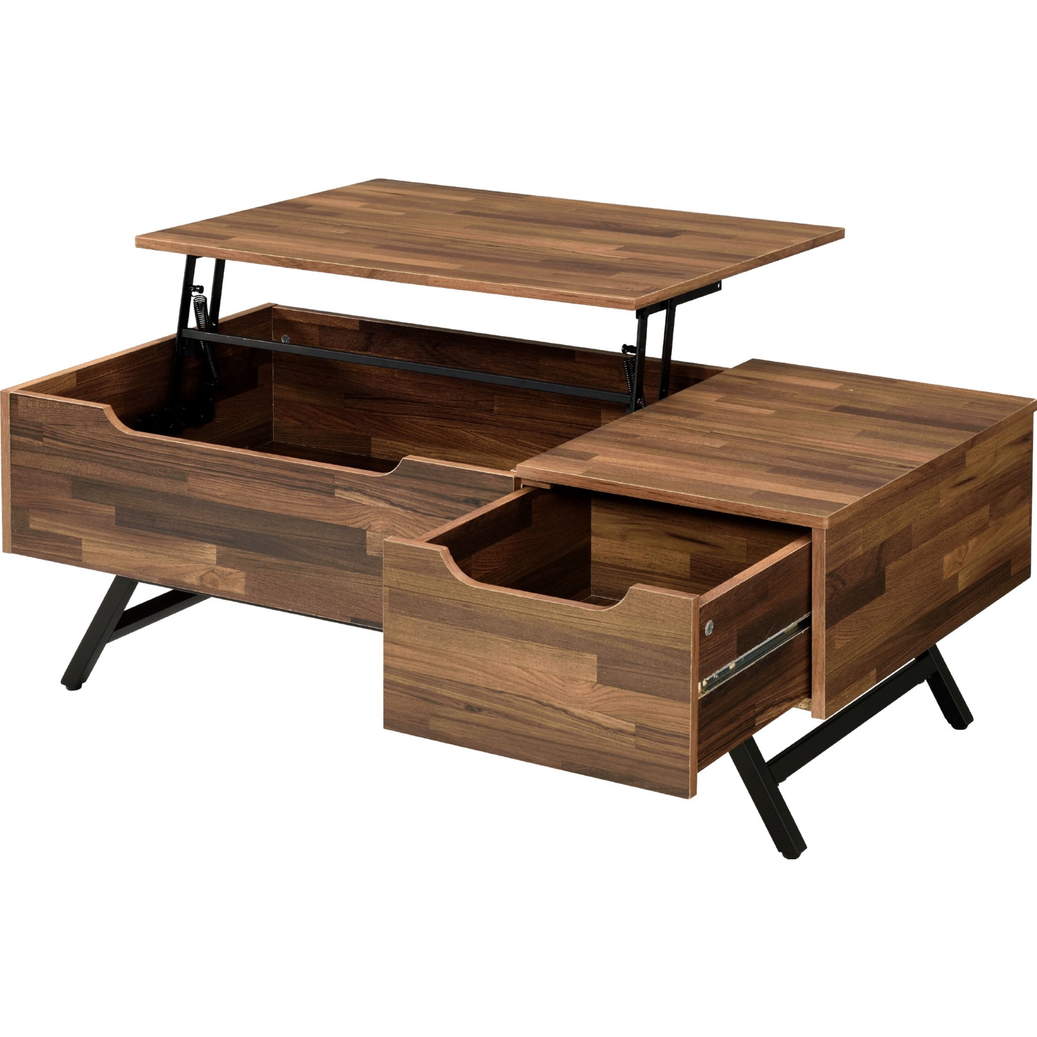 Throm Wood Rectangular Storage Coffee Table w/Lift Top & Drawer