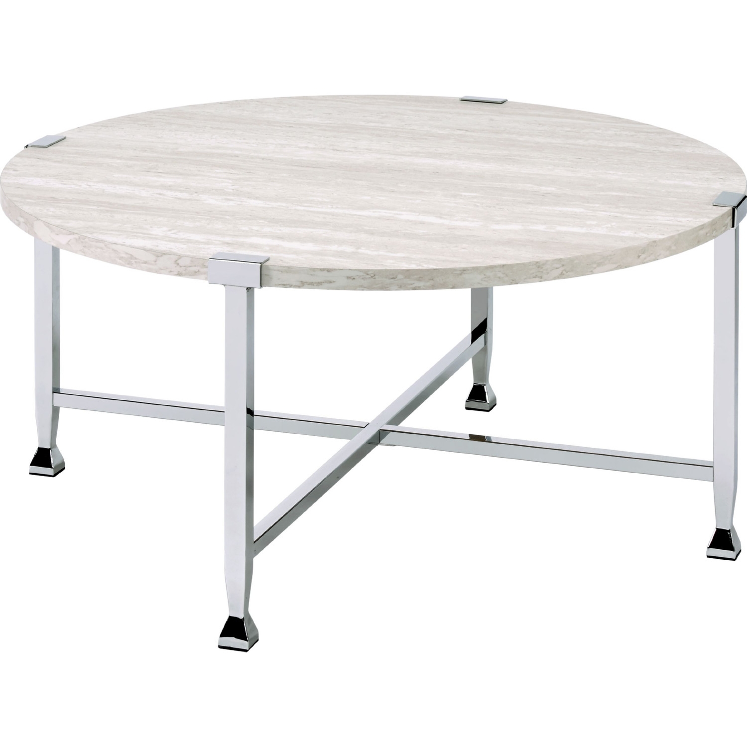 Brecon Wood Round Coffee Table Set