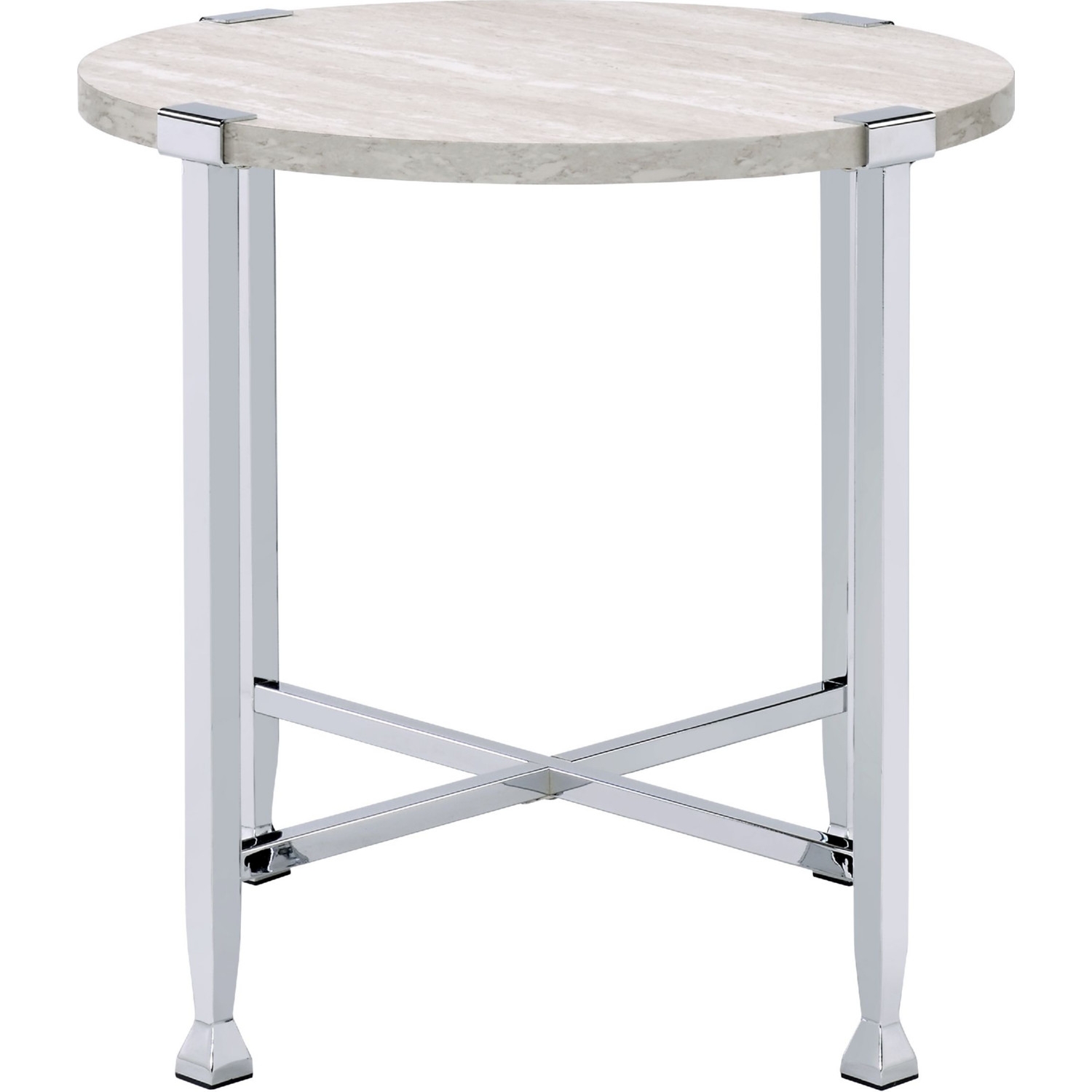 Brecon Wood Round End Table