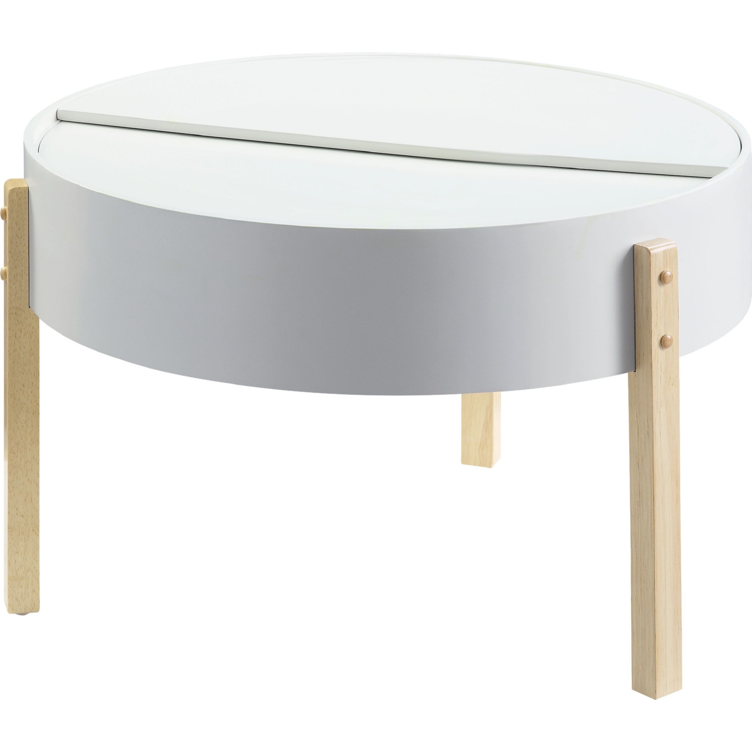 Bodfish Wood Round Storage Coffee Table Set