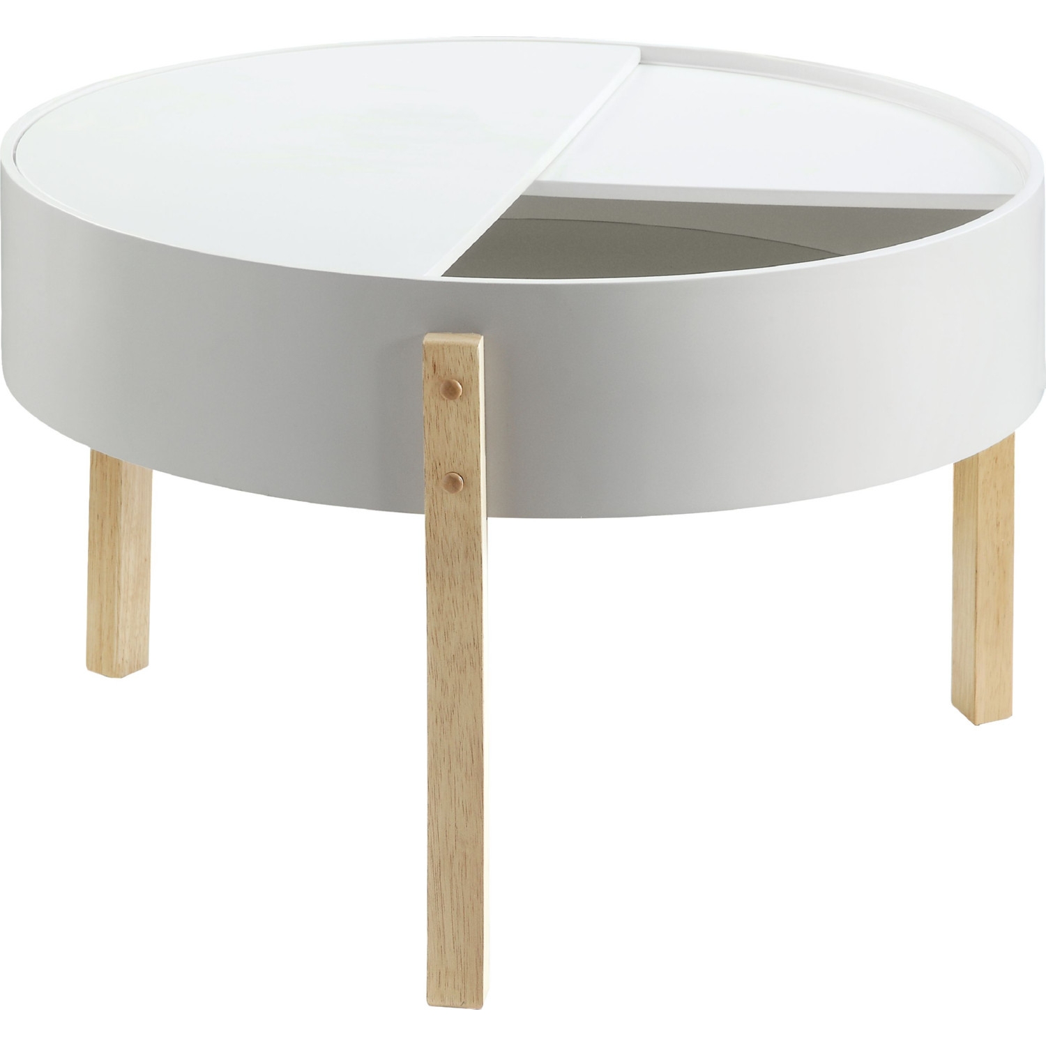 Bodfish Wood Round Storage Coffee Table Set