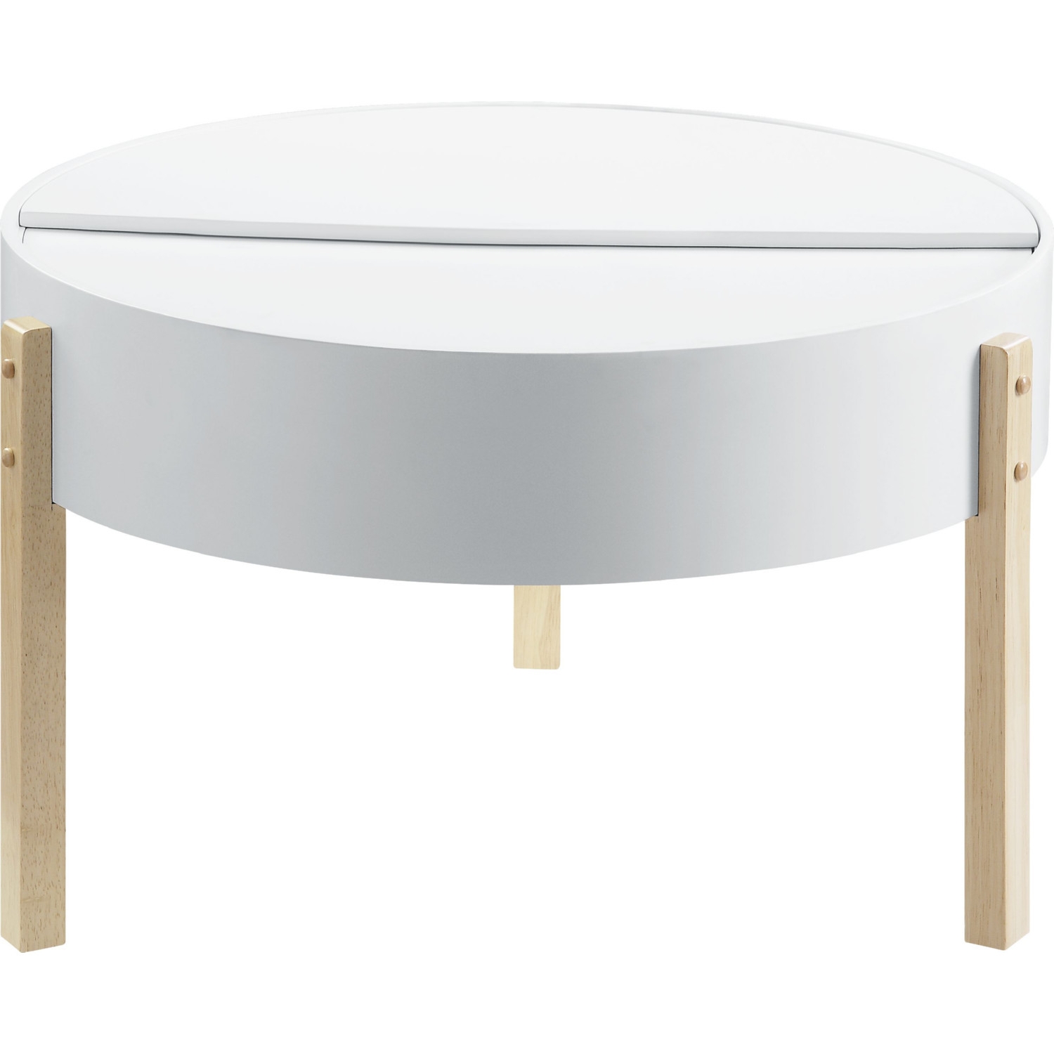 Bodfish Wood Round Storage Coffee Table