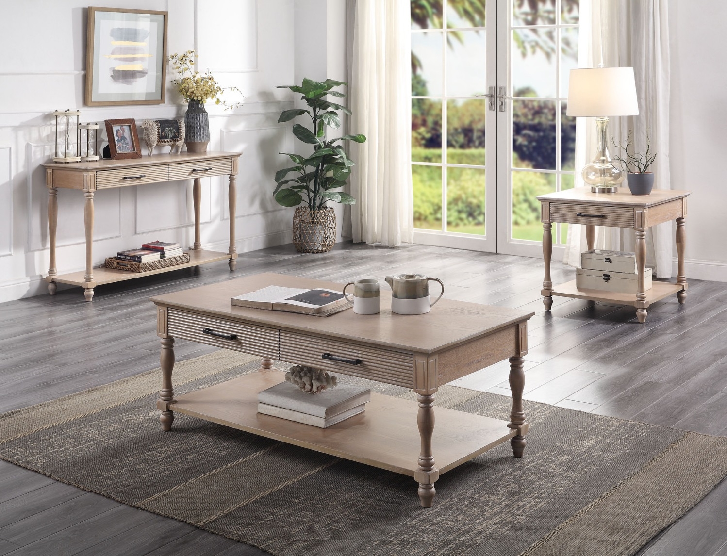 Ariolo Wood Square End Table