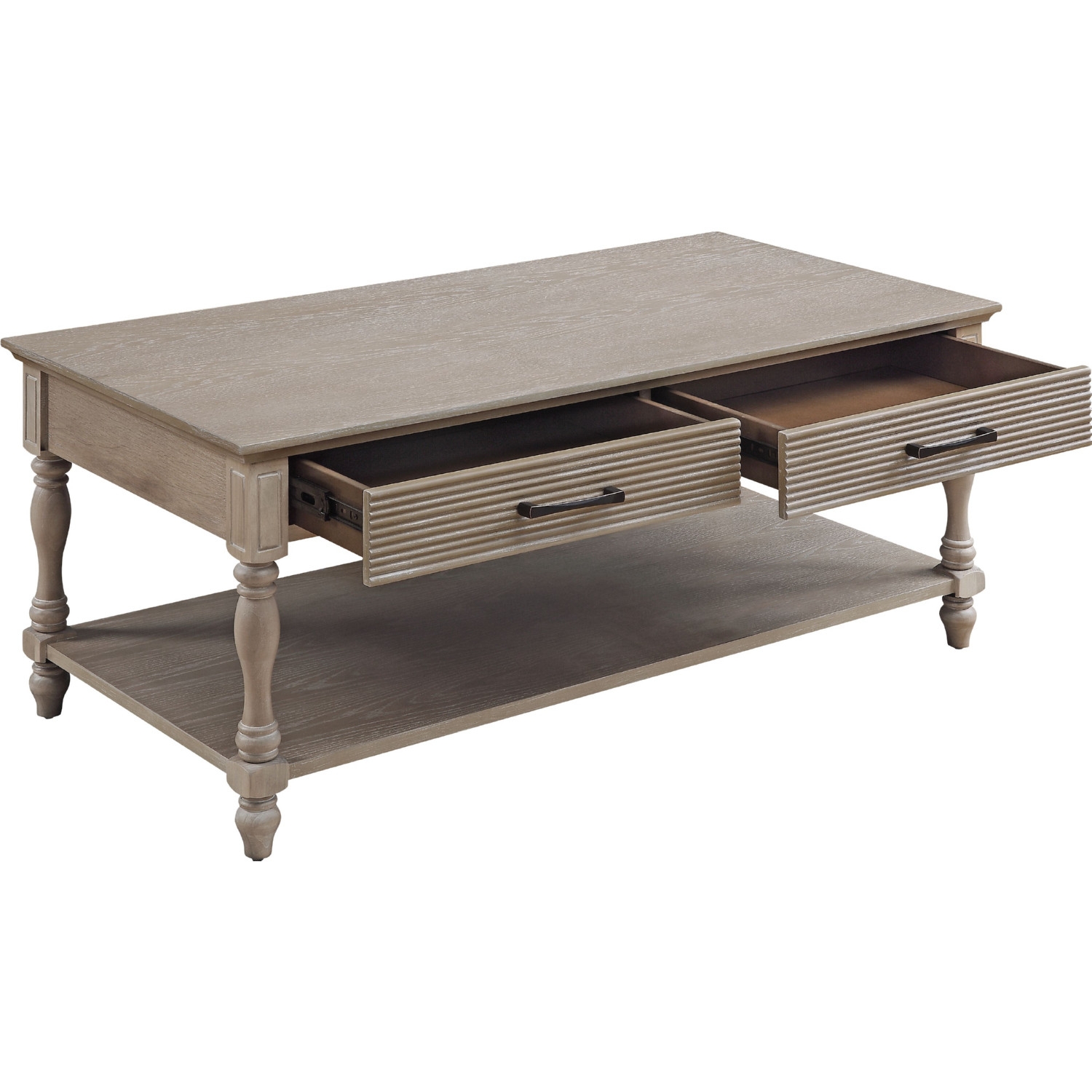 Ariolo Wood Rectangular Coffee Table Set