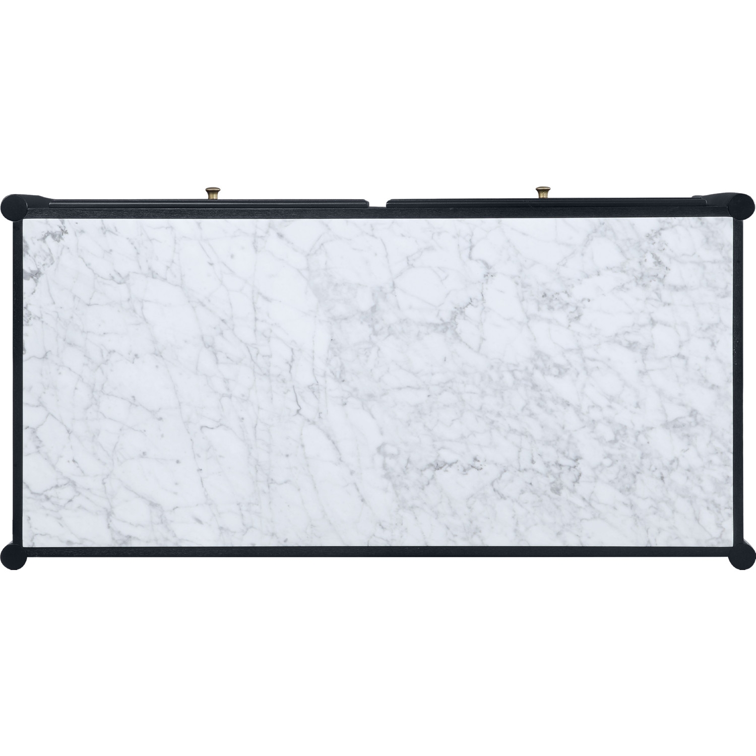 Atalia Marble/Wood Rectangular Storage Coffee Table Set