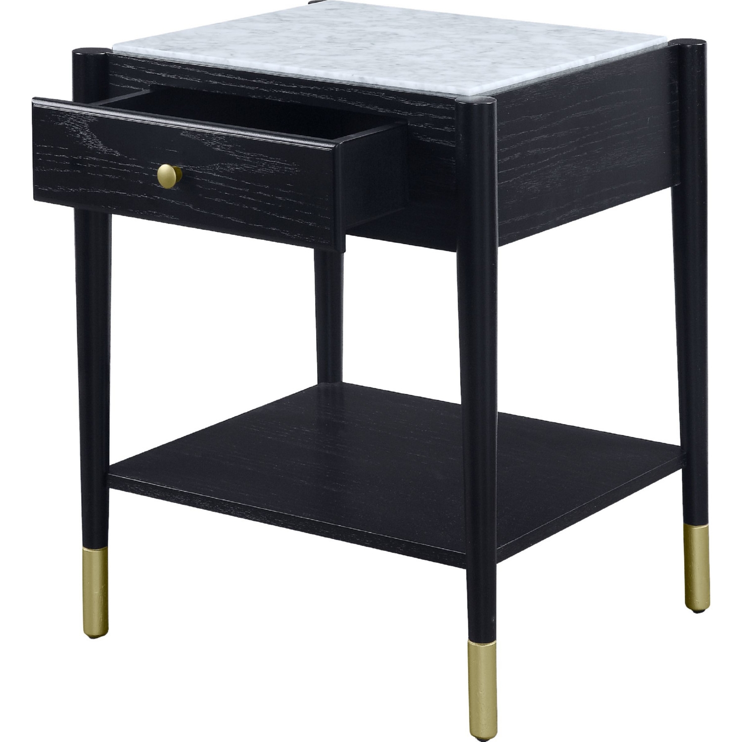 Atalia Marble/Wood Rectangular Storage Coffee Table Set