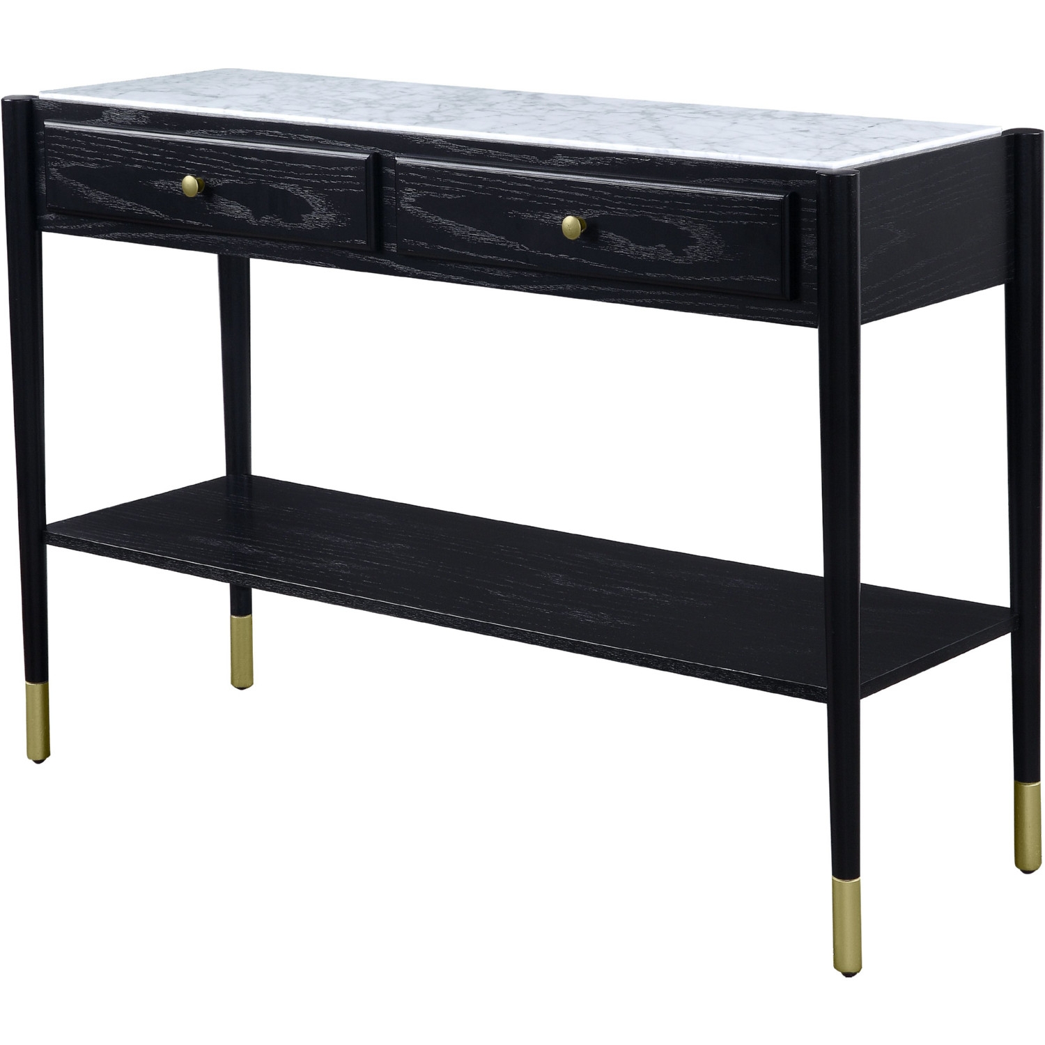 Atalia Marble/Wood Rectangular Storage Coffee Table Set