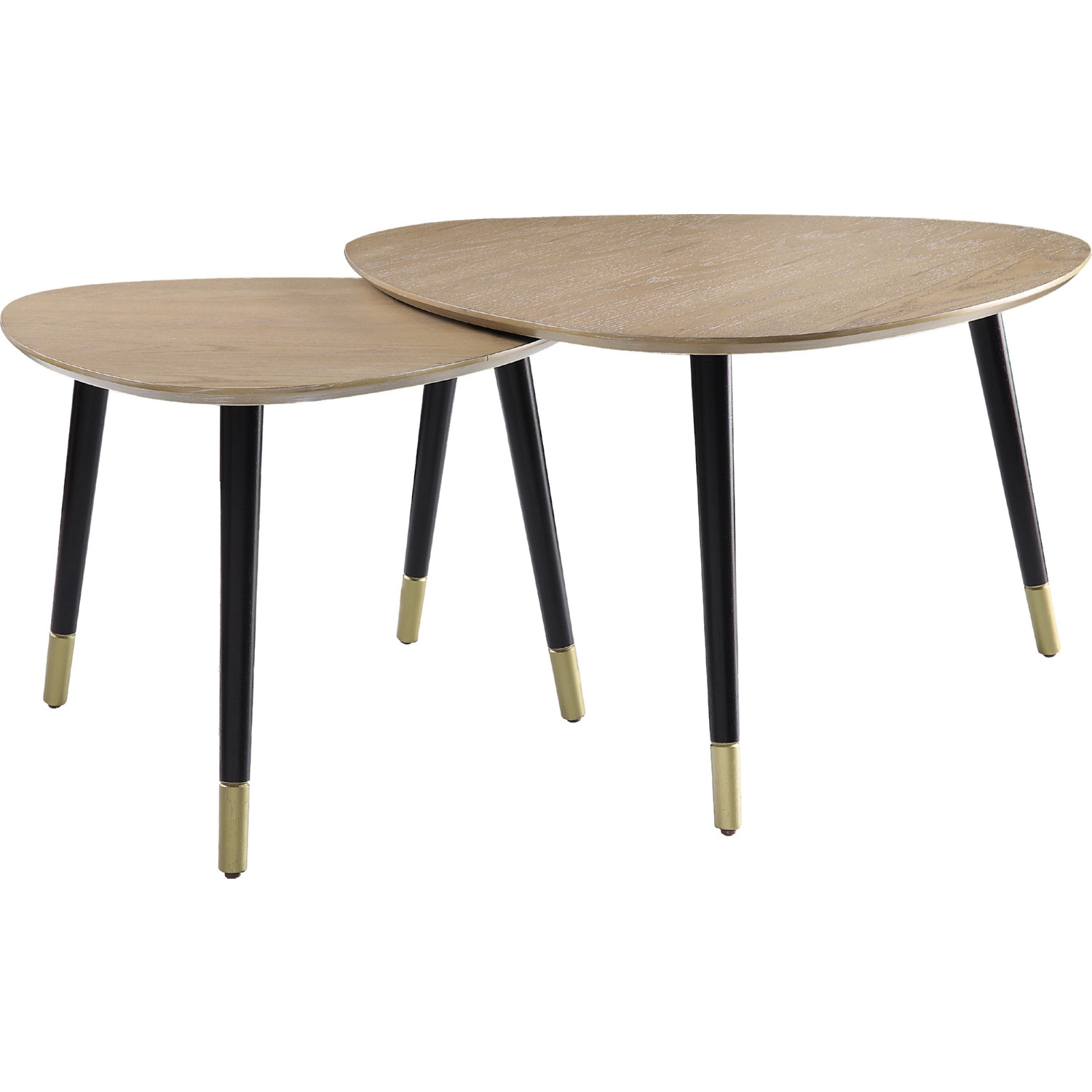 Allison Wood 2-Piece Nesting Coffee Table Set