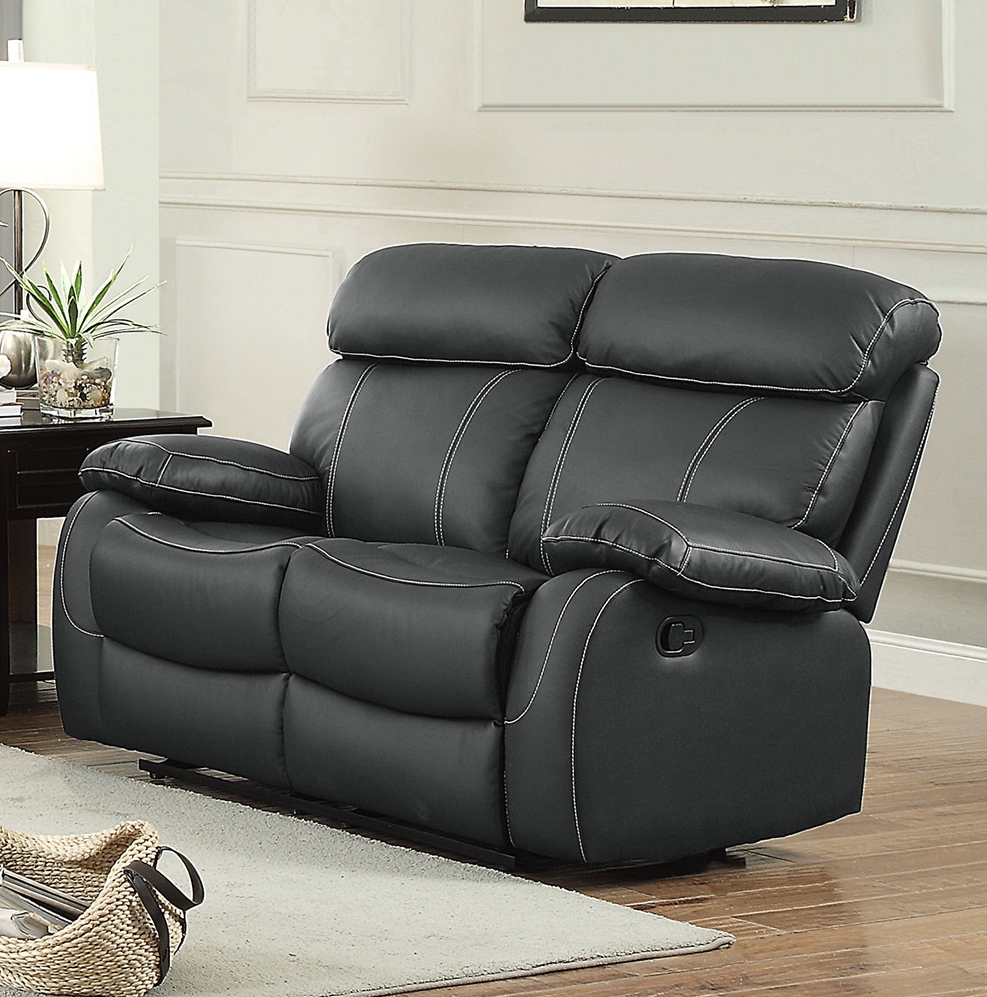 Pendu Leather/Leatherette Double Reclining Loveseat