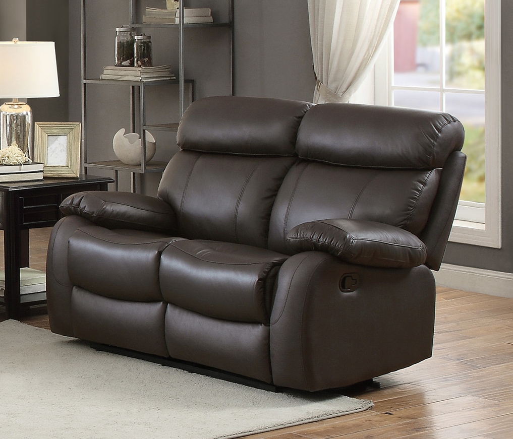 Pendu Leather/Leatherette Double Reclining Loveseat