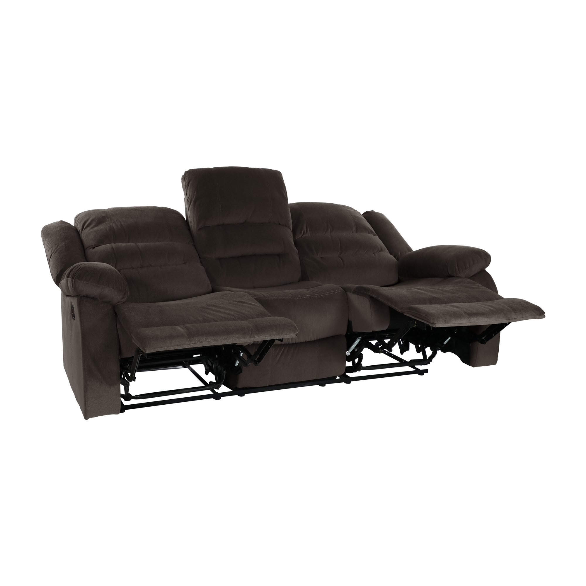 Jarita Microfiber Fabric Double Reclining Sofa