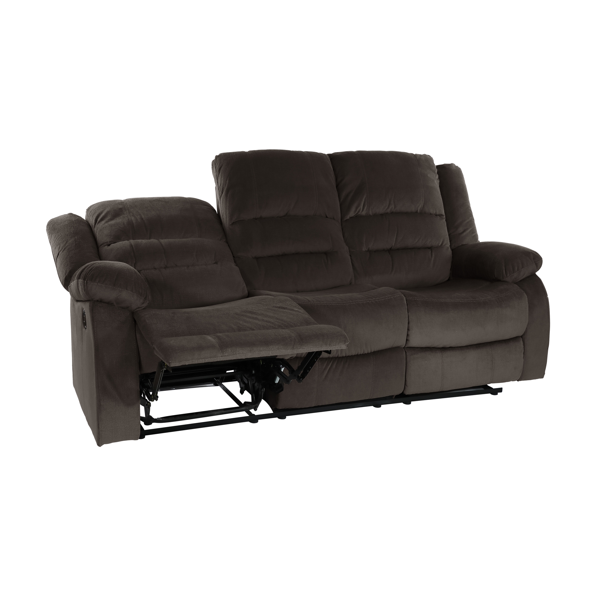 Jarita Microfiber Fabric Double Reclining Sofa