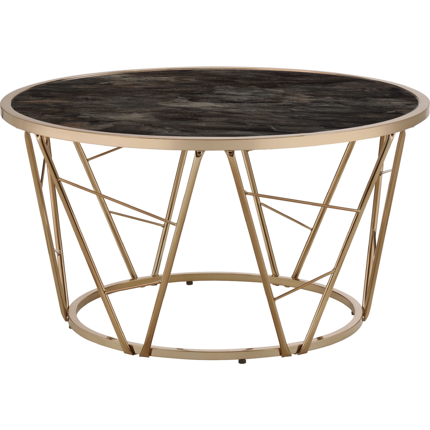 Cicatrix Faux Marble Round Coffee Table Set