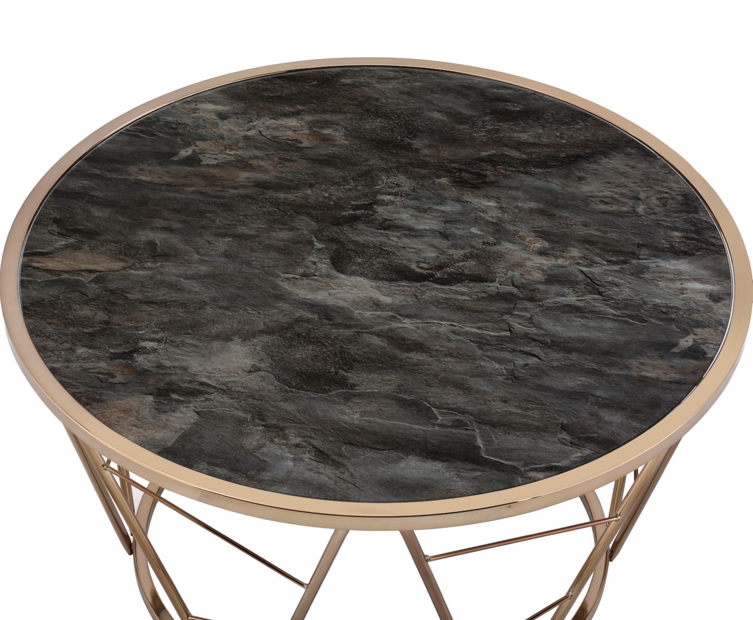 Cicatrix Faux Marble Round Coffee Table Set