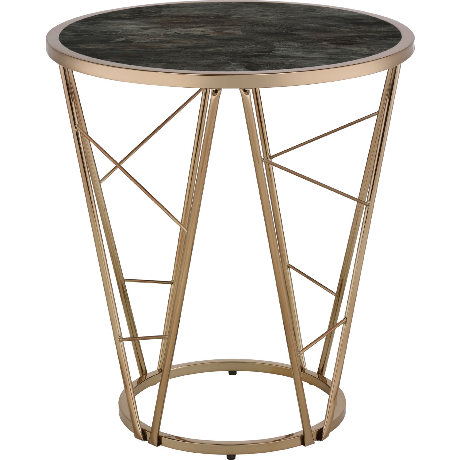 Cicatrix Faux Marble Round Coffee Table Set