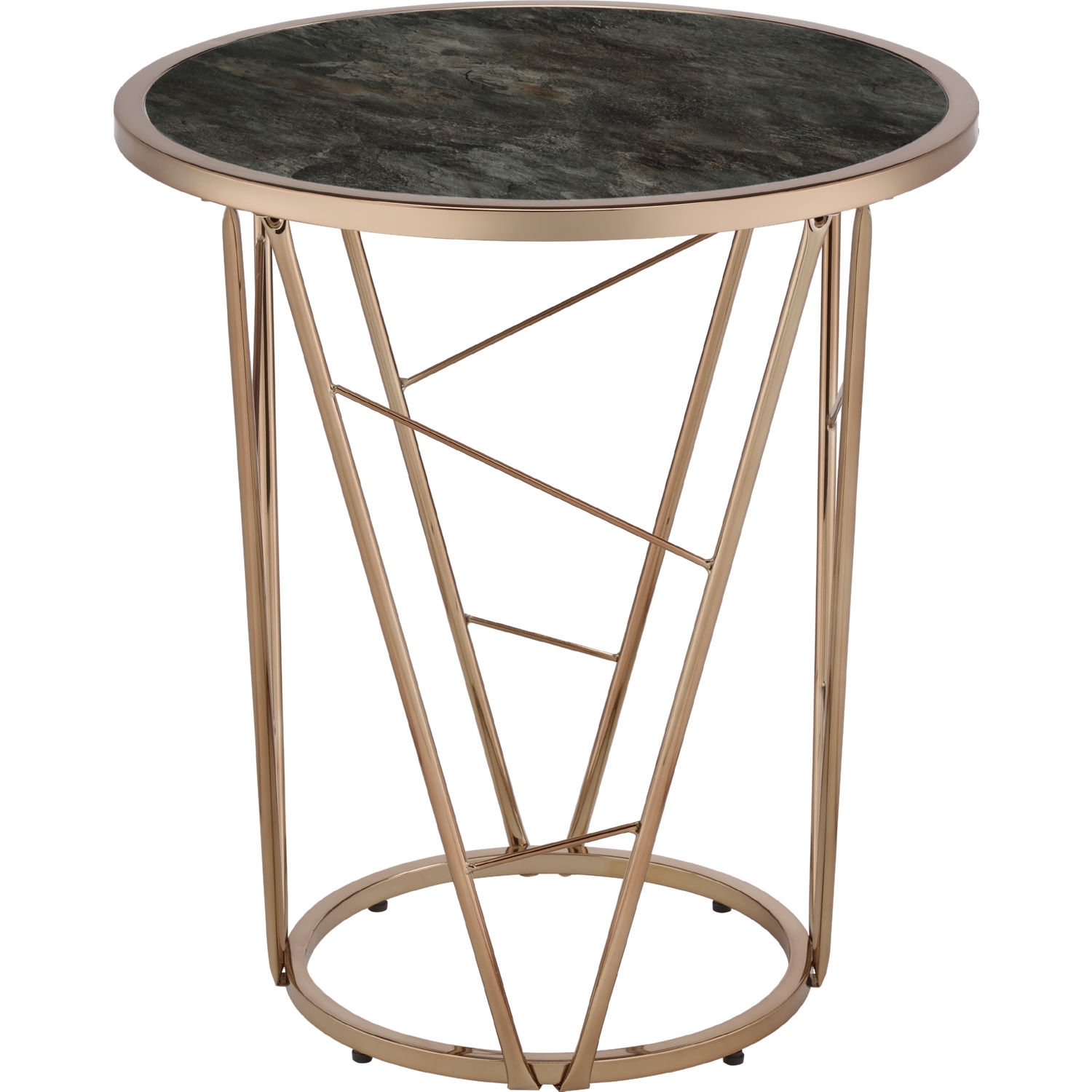 Cicatrix Faux Marble Round Coffee Table Set