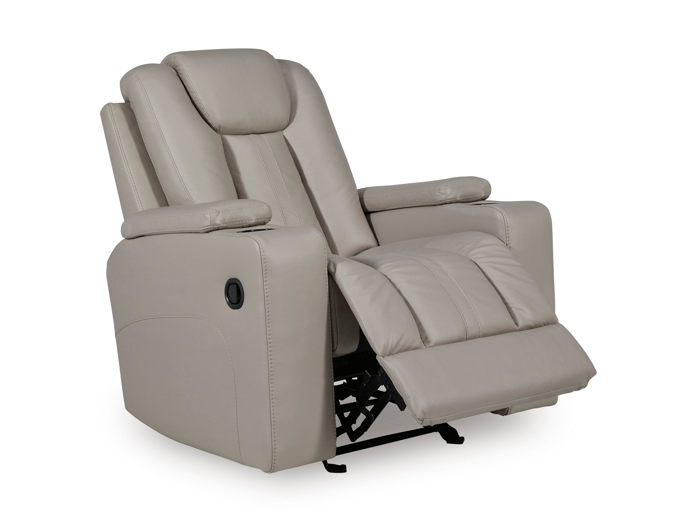 Elevate Edges Faux Leather Glider Recliner