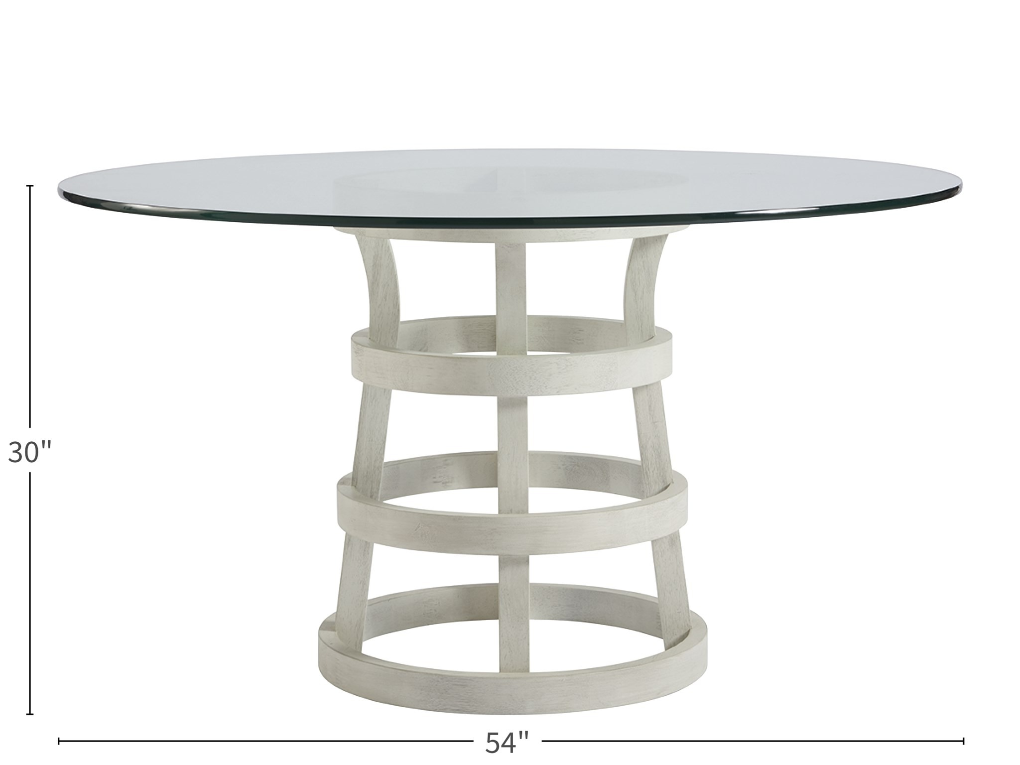 Escape 54" Glass/Wood Dining Table