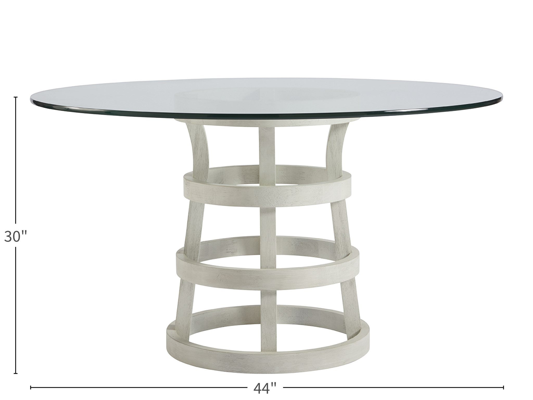 Escape 44" Glass/Wood Dining Table