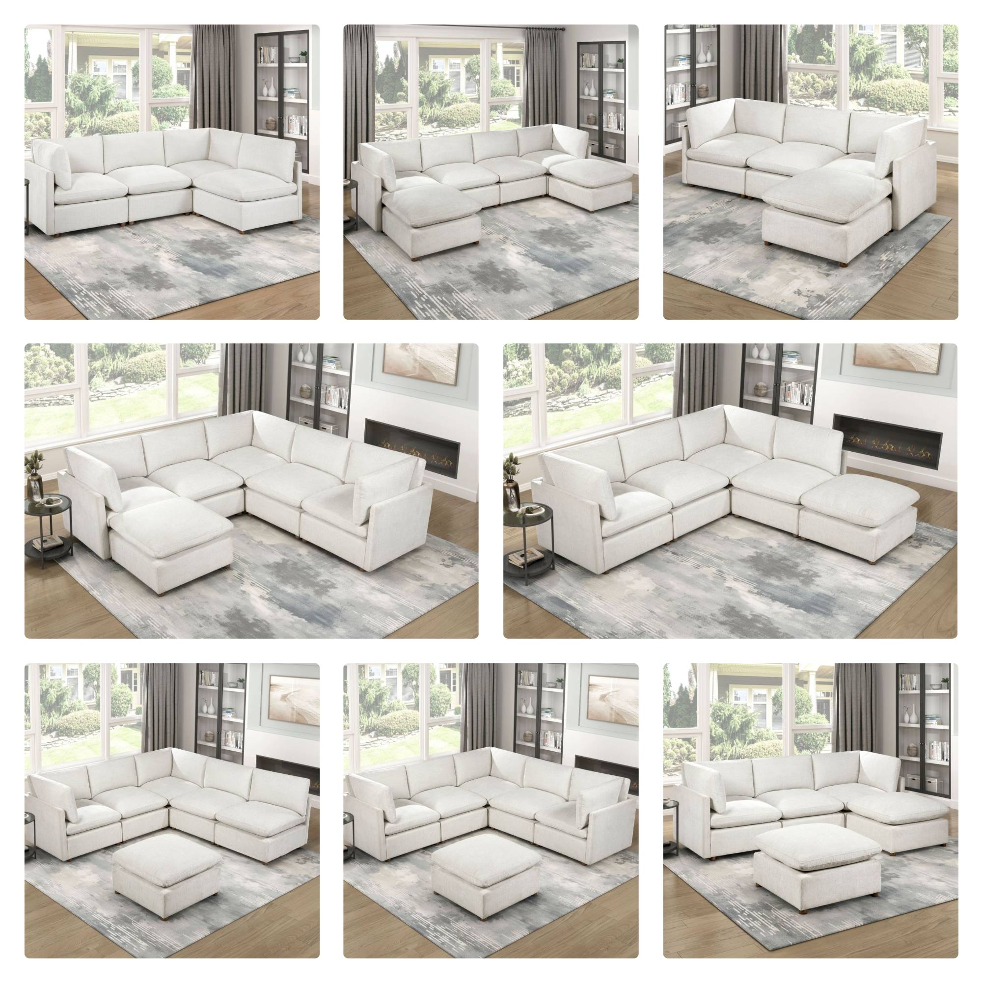 8338 Fabric Modular Living Room Set