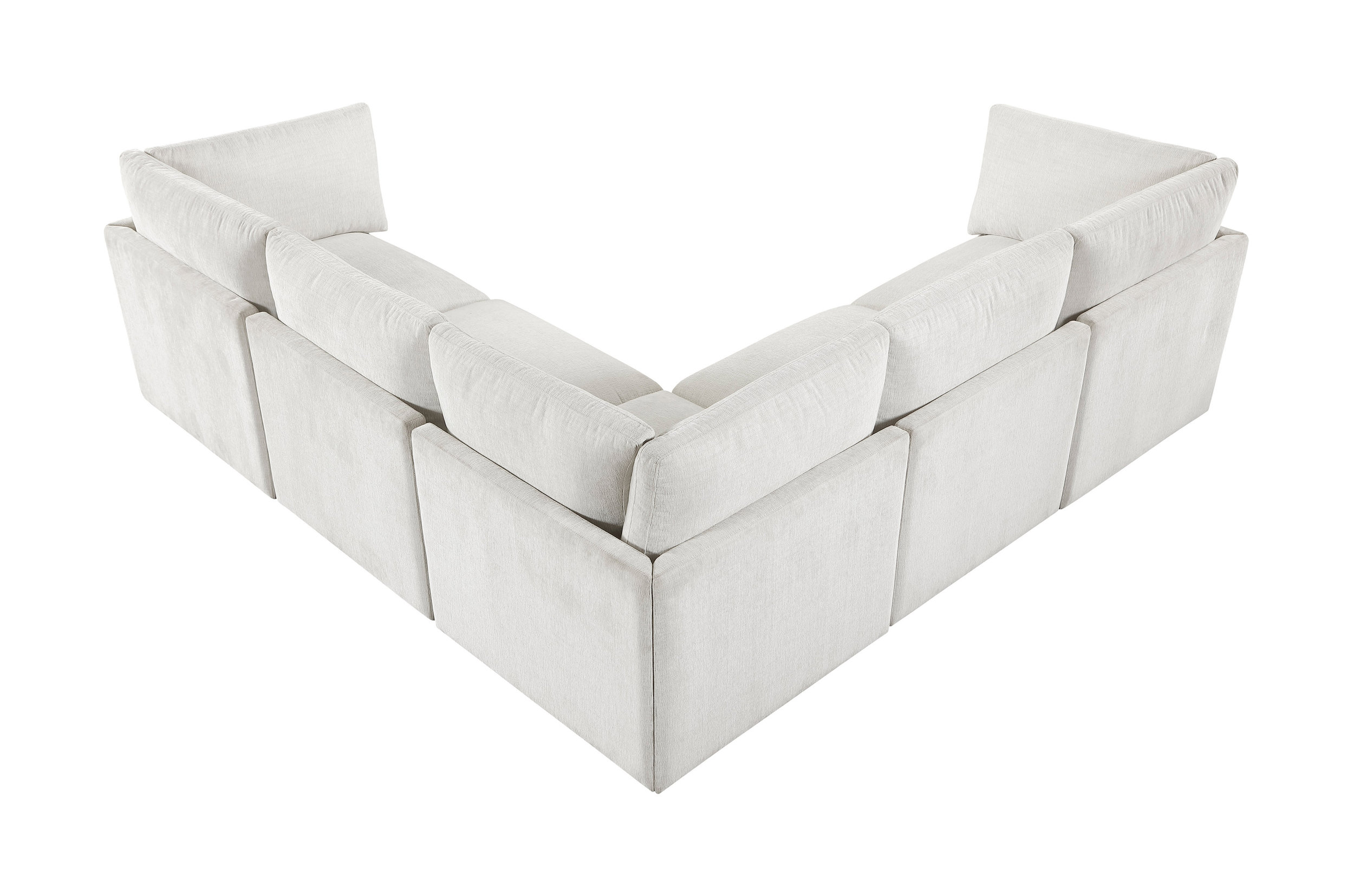8338 L-Shaped Fabric 5-Piece Modular Sectional