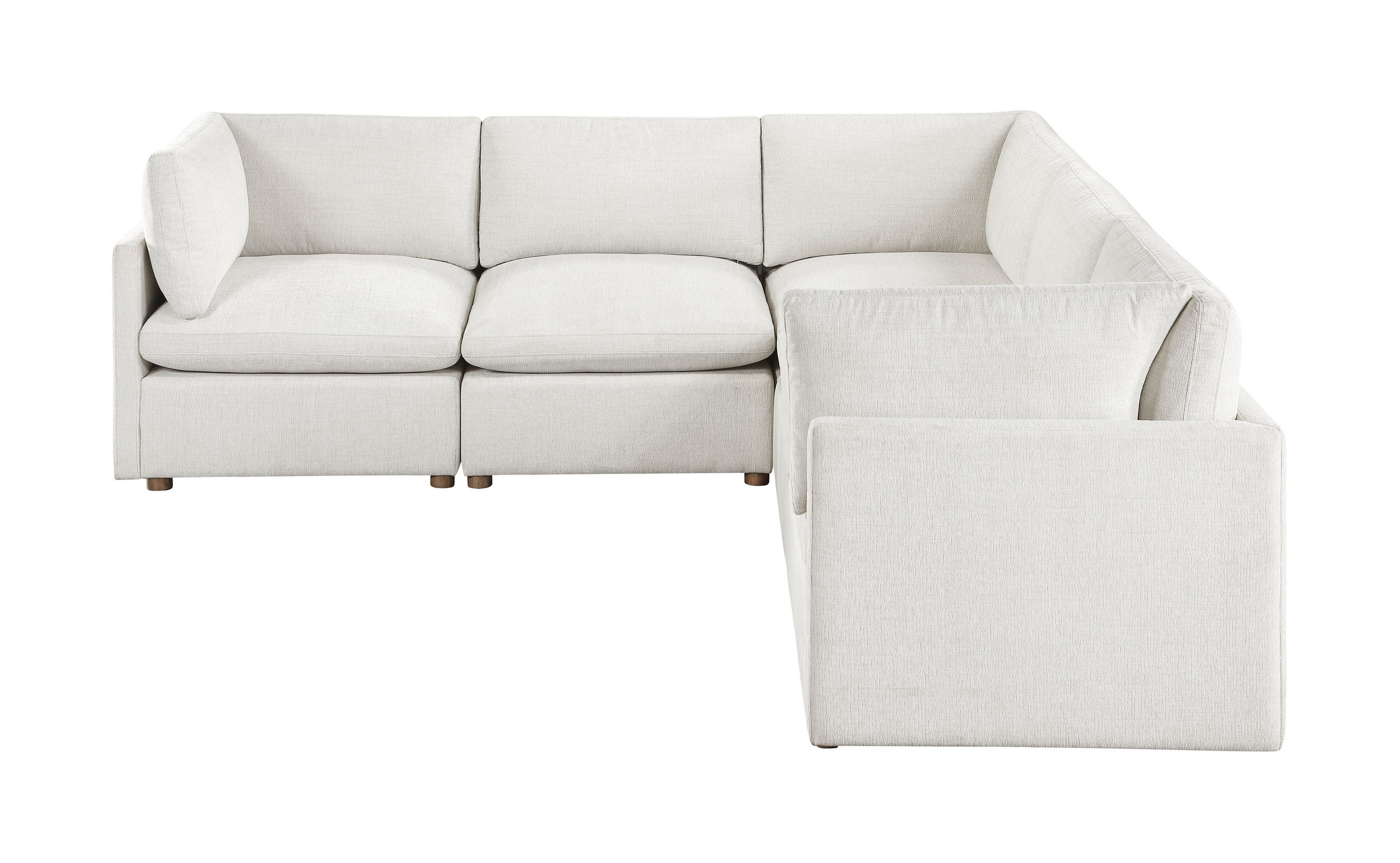 8338 L-Shaped Fabric 5-Piece Modular Sectional