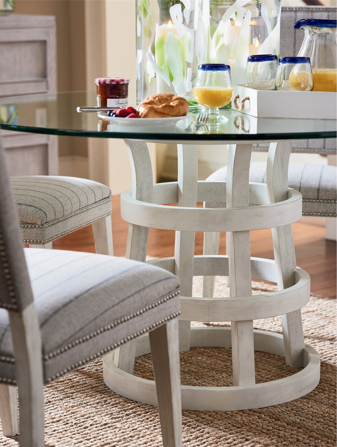 Escape 54" Glass/Wood Dining Table