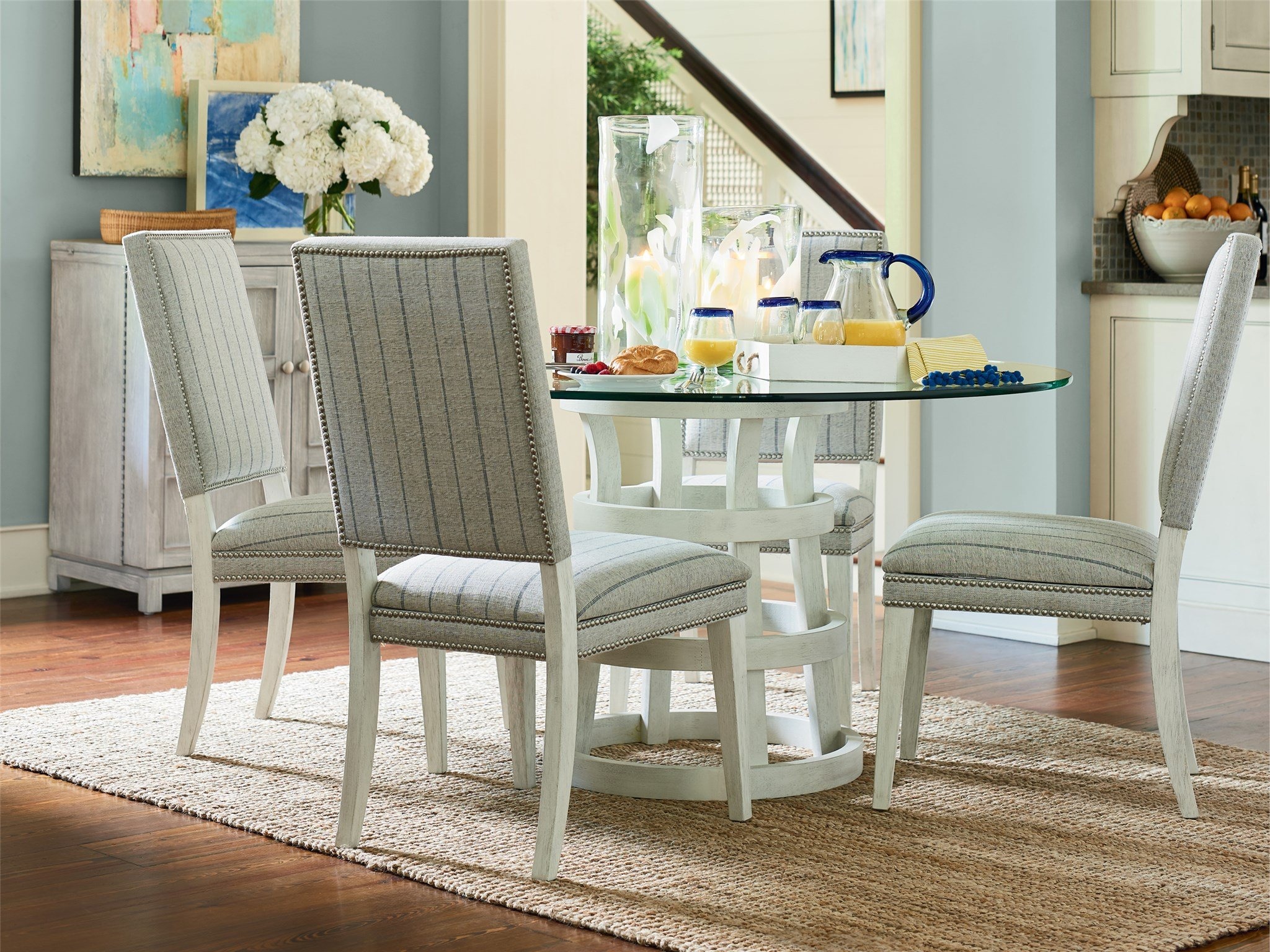 Escape 44" / 54" Glass/Wood Dining Table