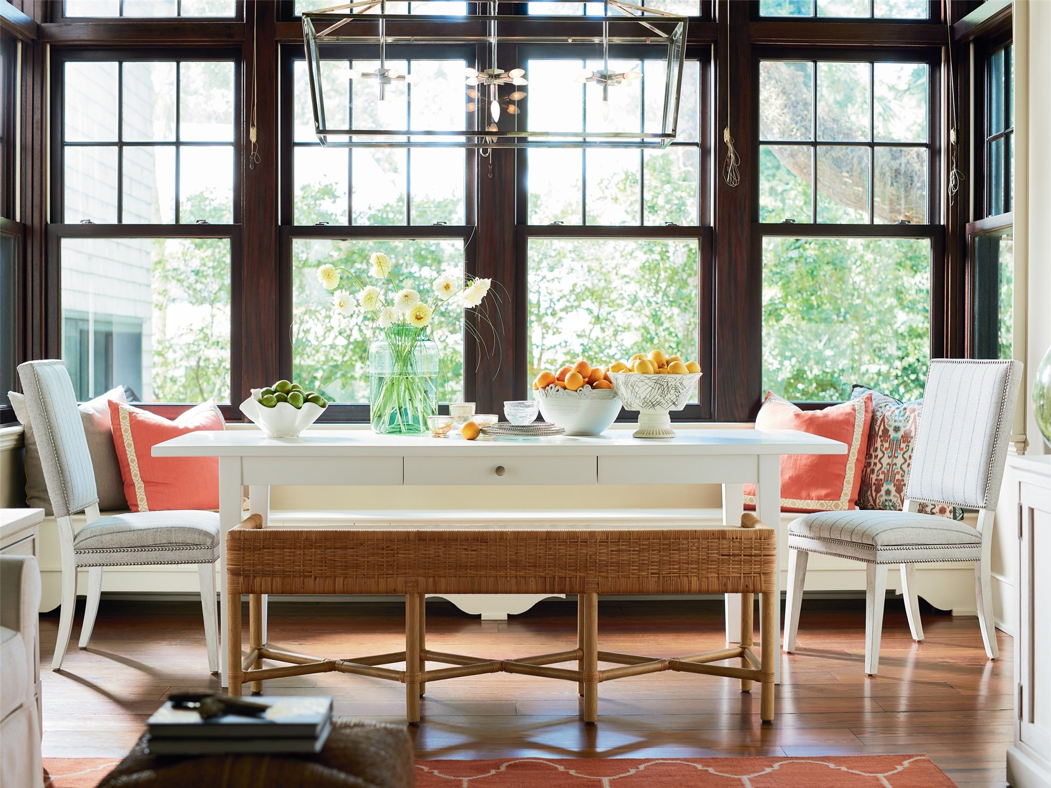 Hamptons Fabric/Wood Dining Chair