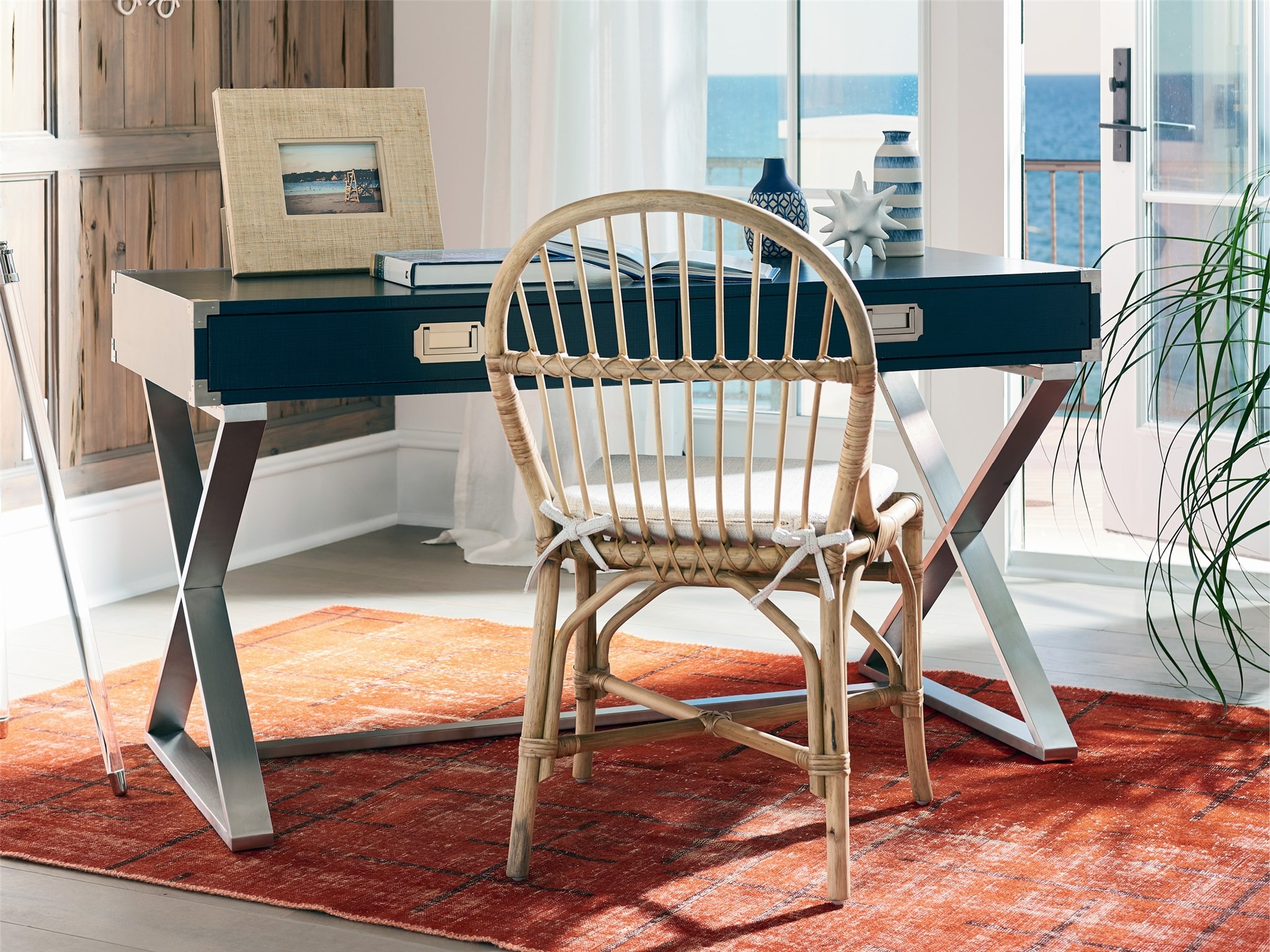 Sanibel Fabric/Rattan Side Chair