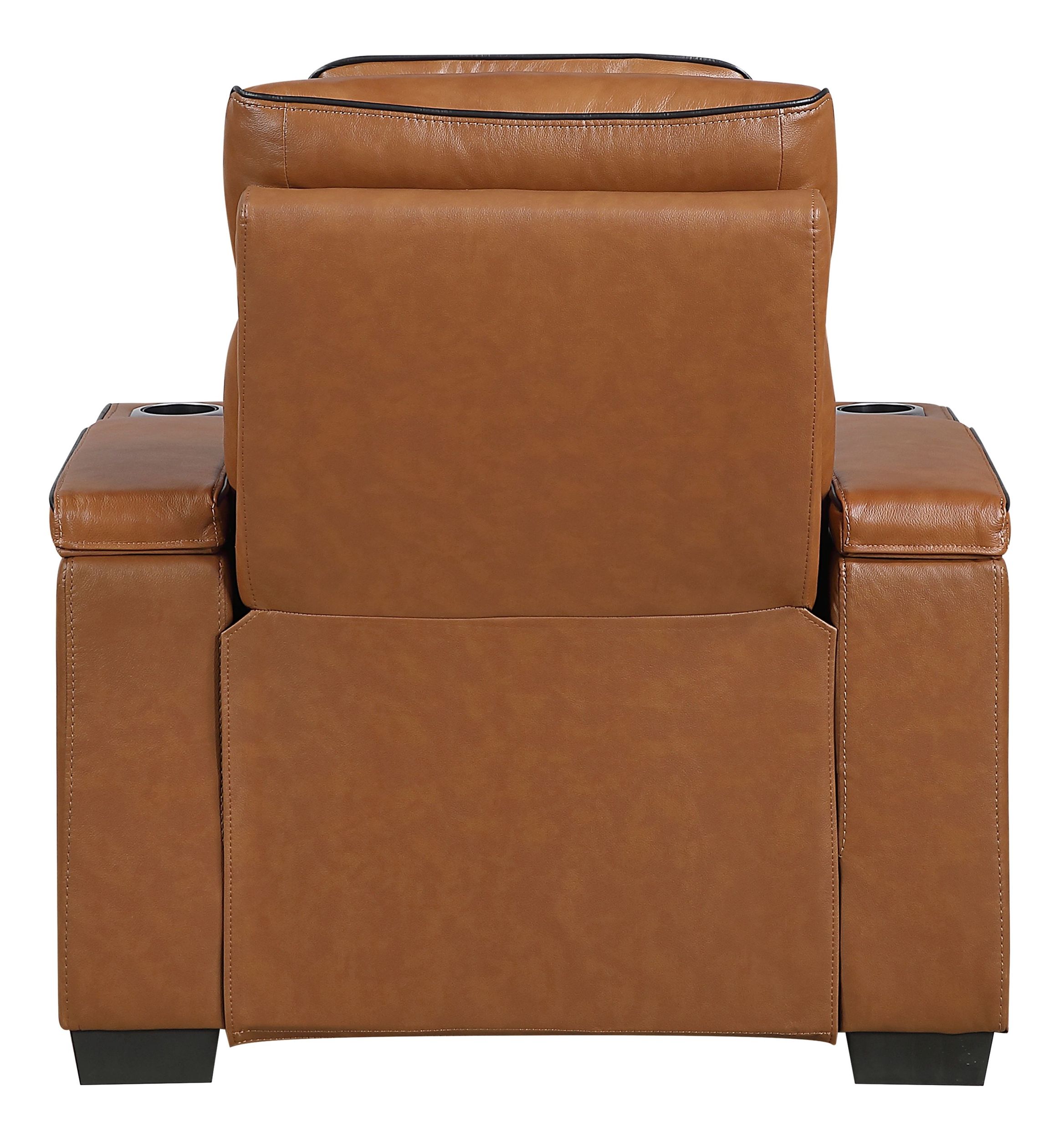 Cyber Leather Power Reclining Chair with LED Lighting & Air Massage
