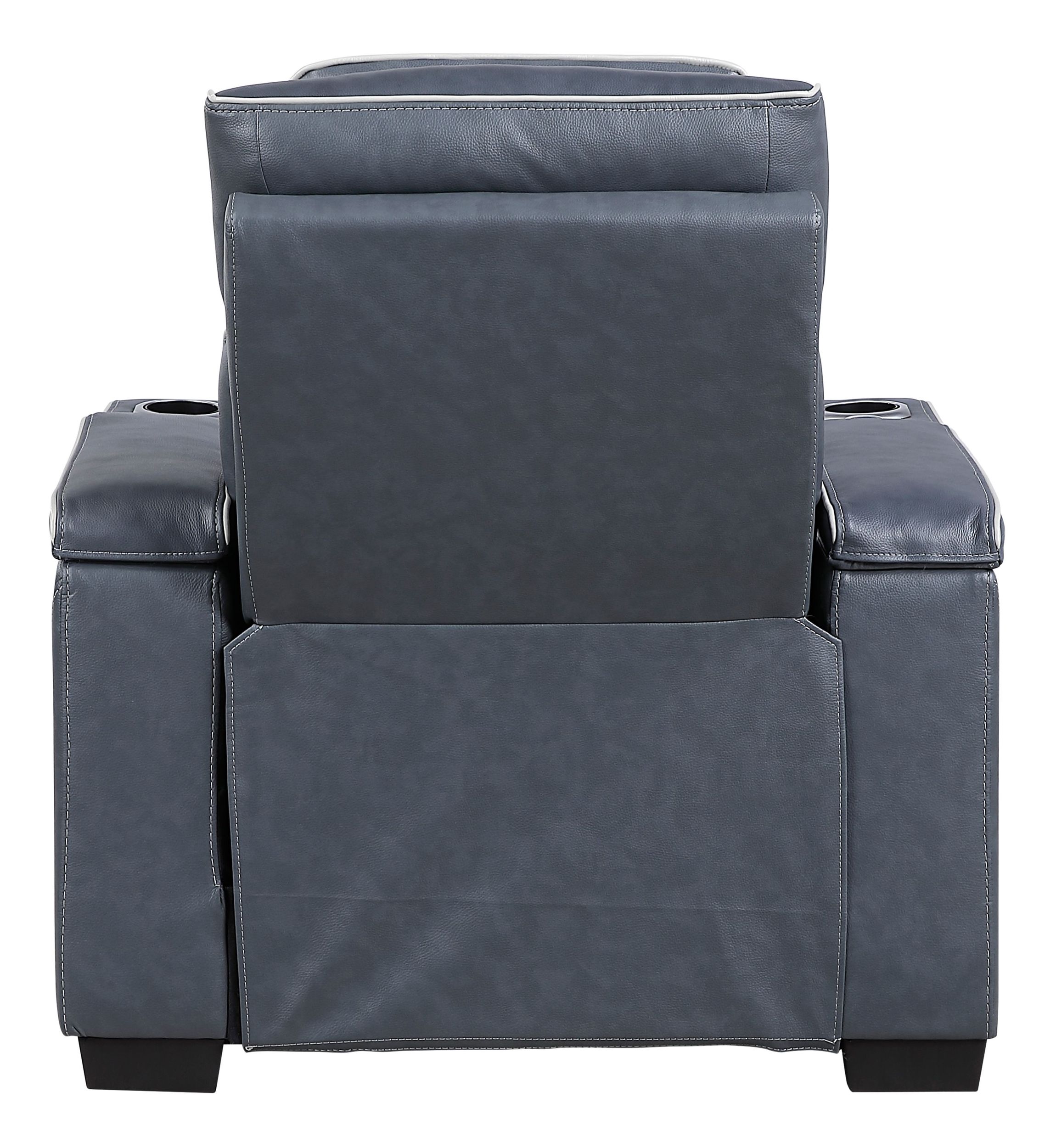 Cyber Leather Power Reclining Chair with LED Lighting & Air Massage