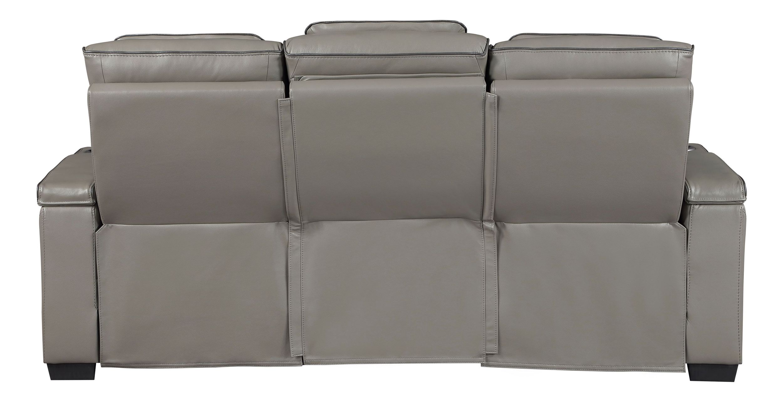 Cyber Leather Power Double Reclining Living Room Set with LED Lighting & Air Massage
