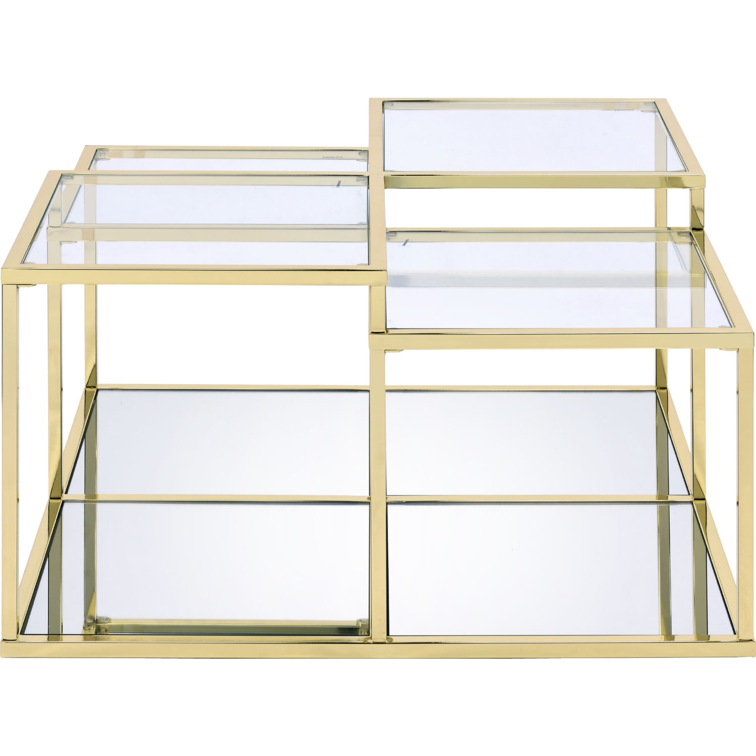 Uchenna Glass/Metal Square Coffee Table