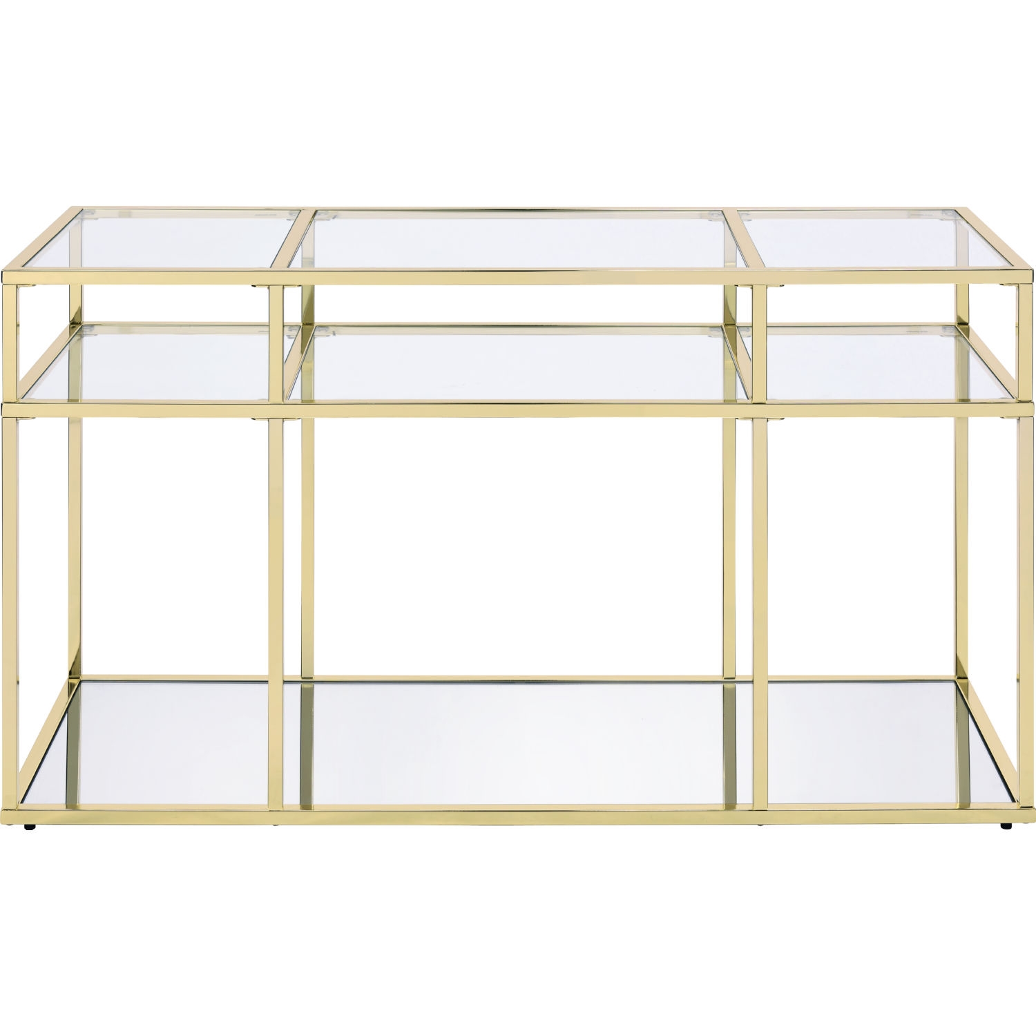 Uchenna Glass/Metal Rectangular Sofa Table