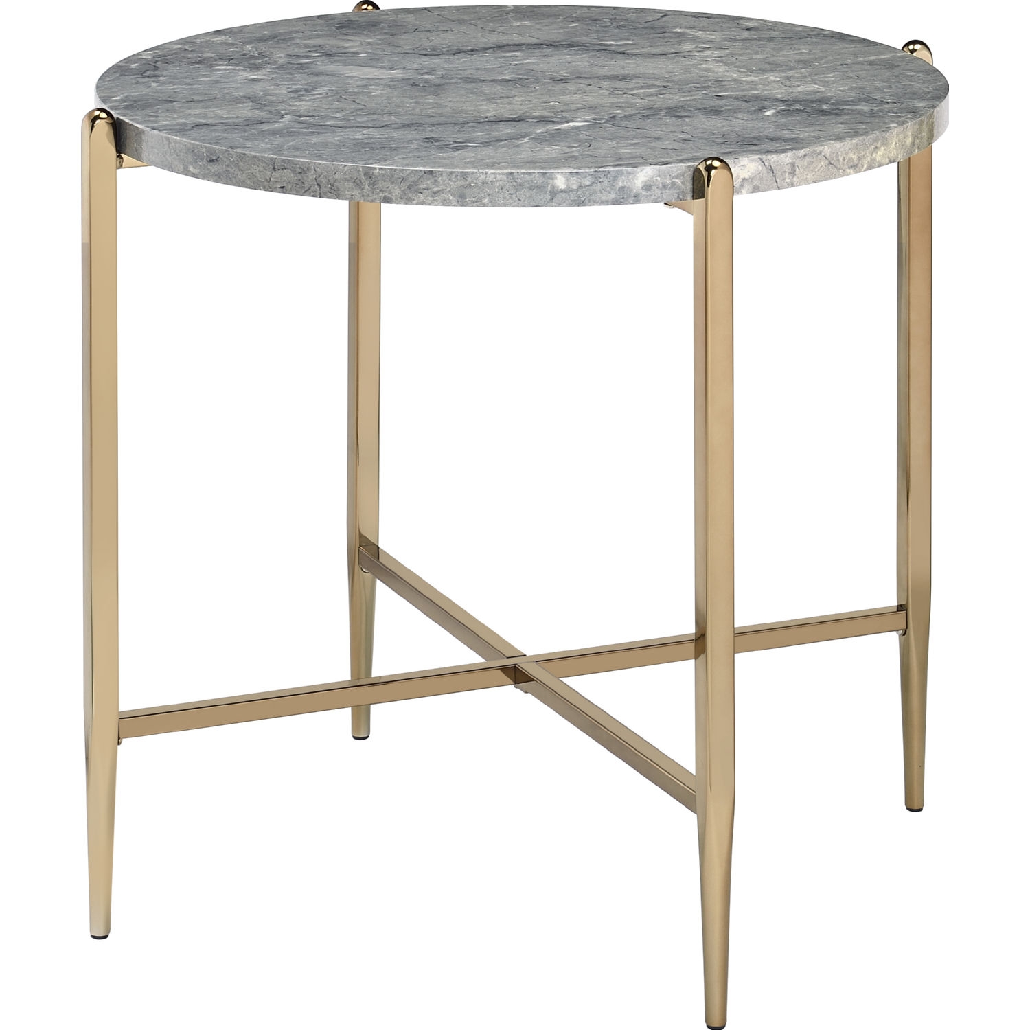 Tainte Faux Marble Round Coffee Table Set