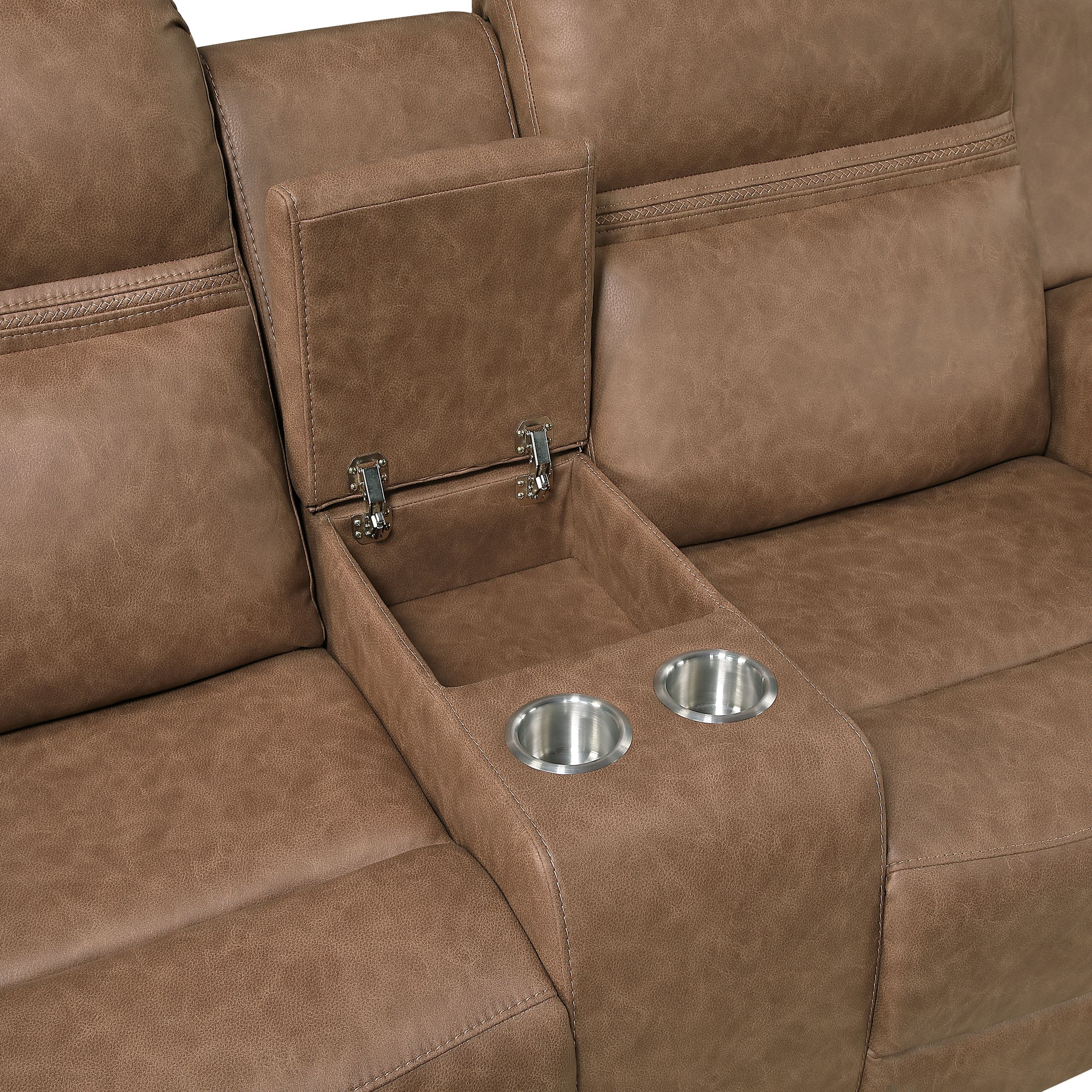 Hearth Microfiber Double Reclining Living Room Set