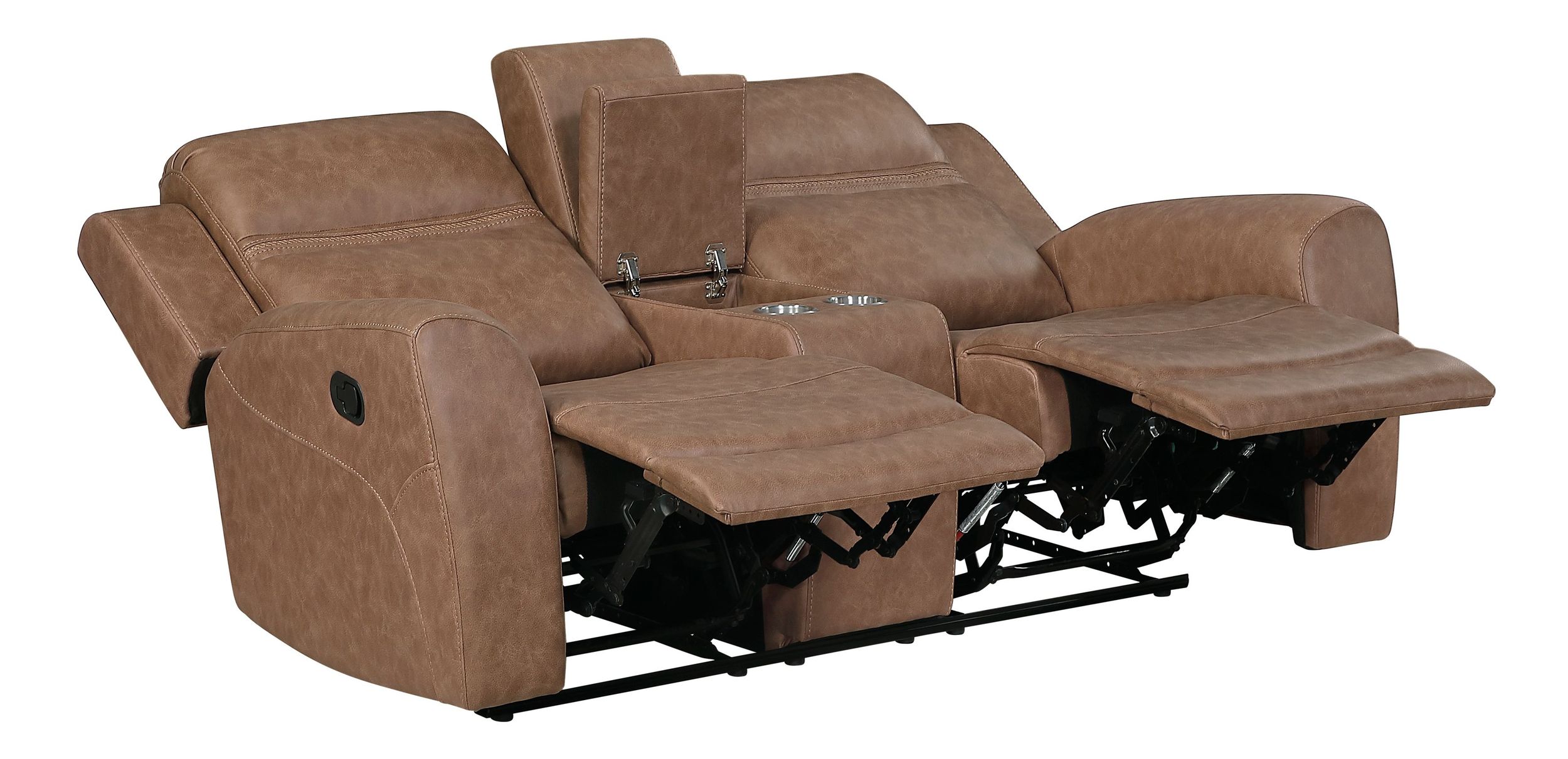 Hearth Microfiber Double Reclining Living Room Set