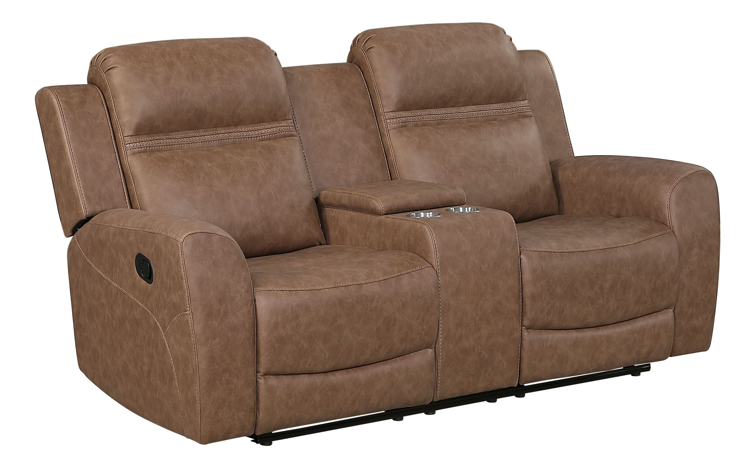 Hearth Microfiber Double Reclining Living Room Set