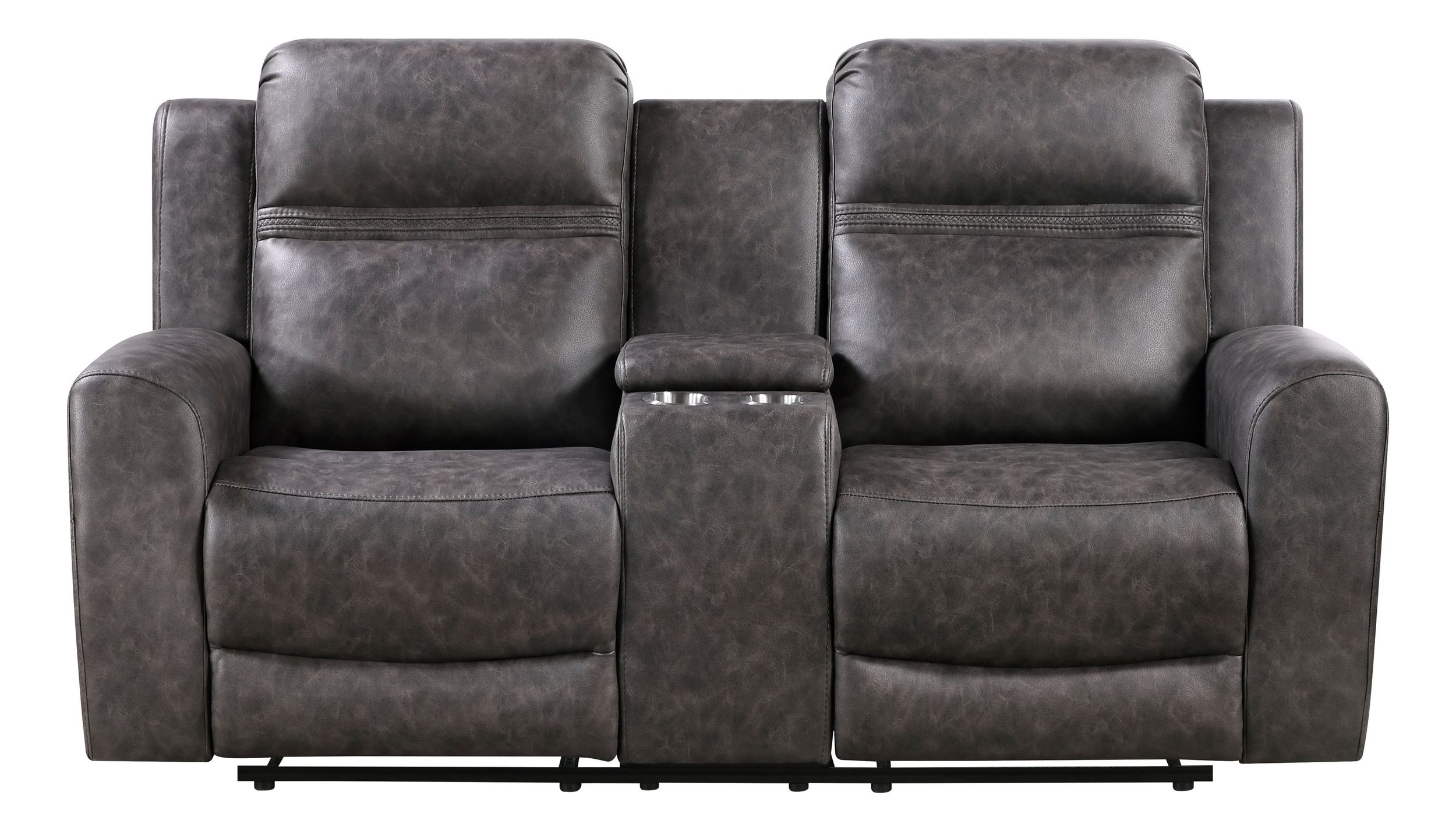 Hearth Microfiber Double Reclining Living Room Set
