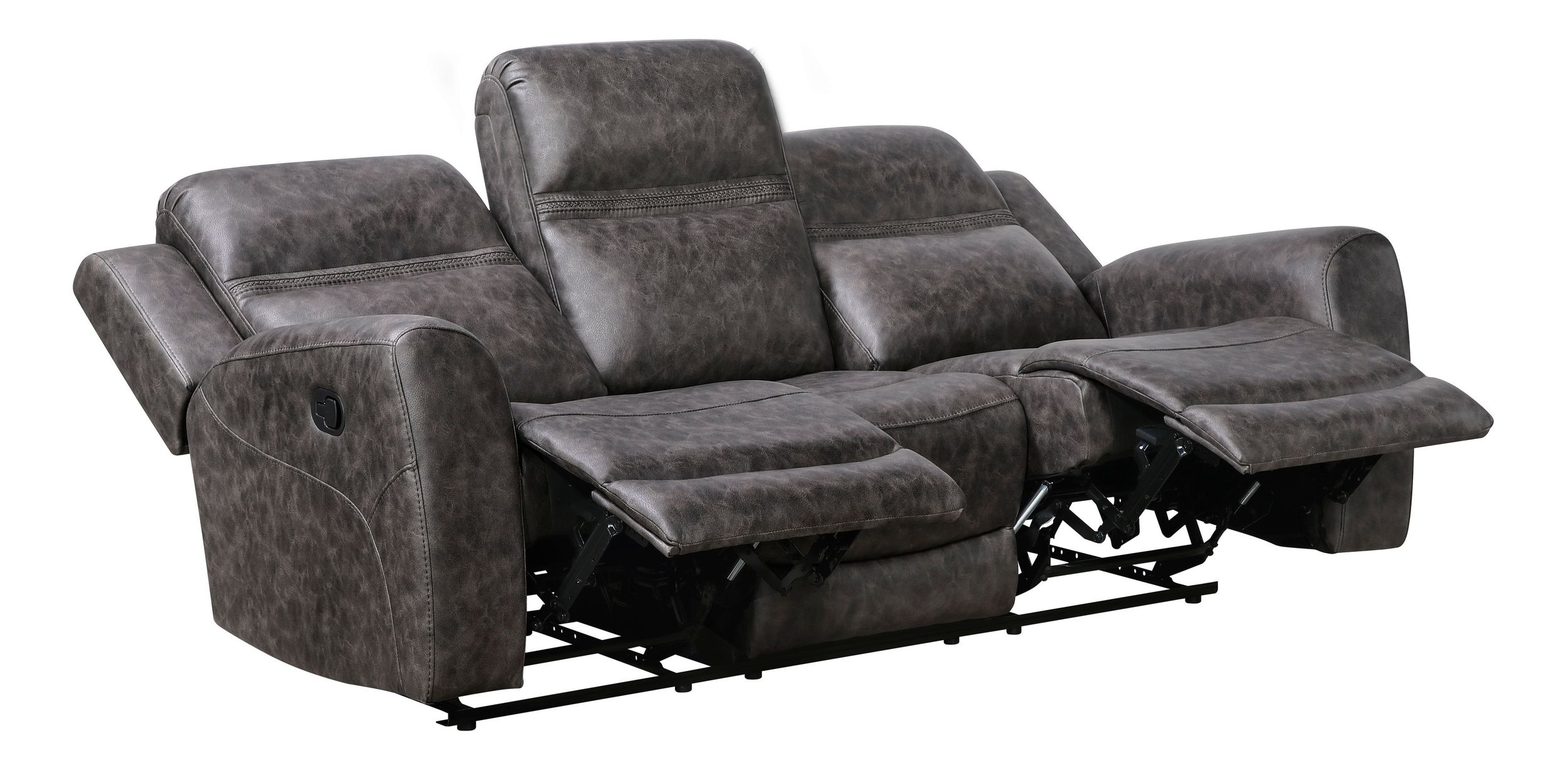 Hearth Microfiber Double Reclining Sofa